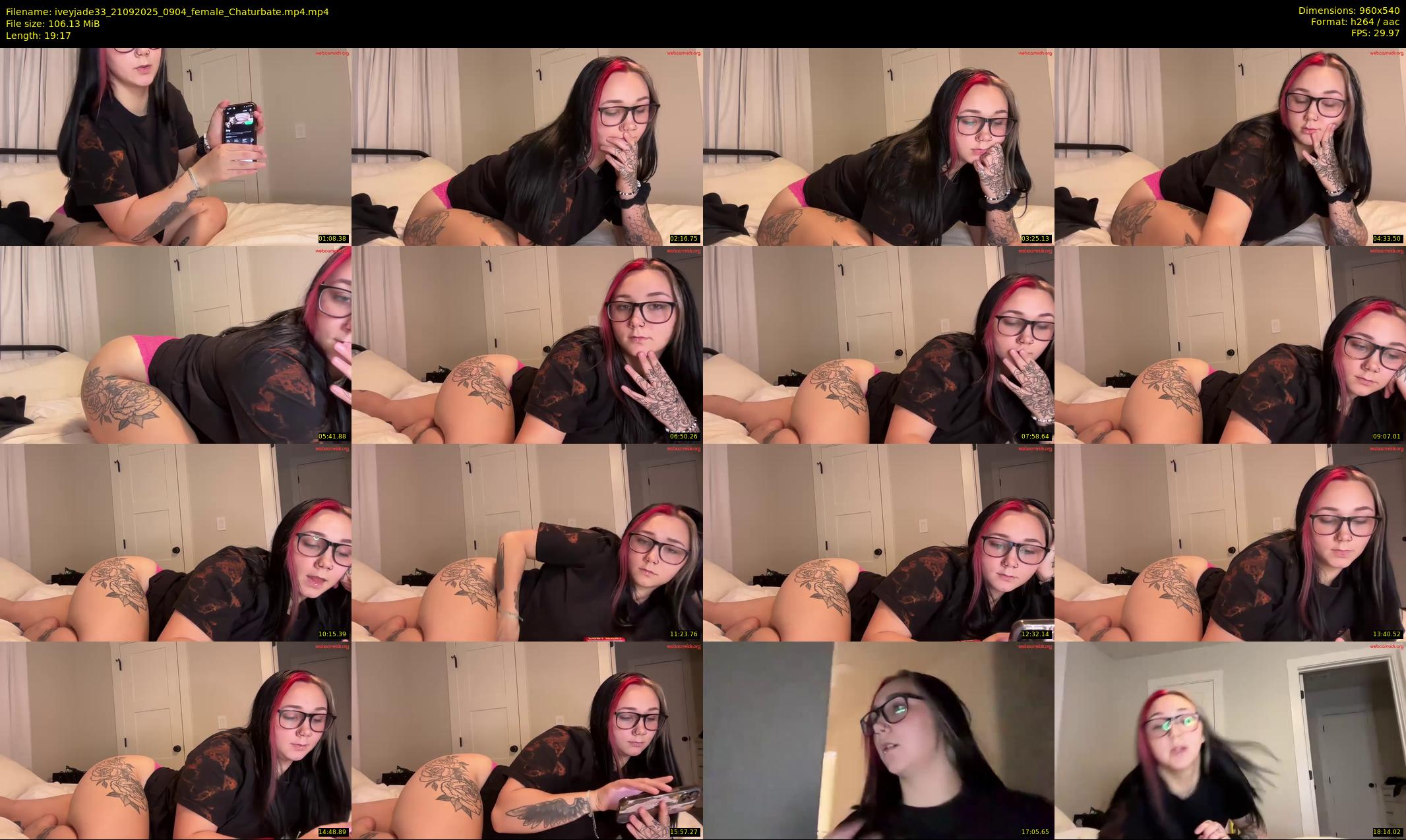 iveyjade33 — 20 minute Chaturbate female cam show recording, 480p, Sep 21, 2025