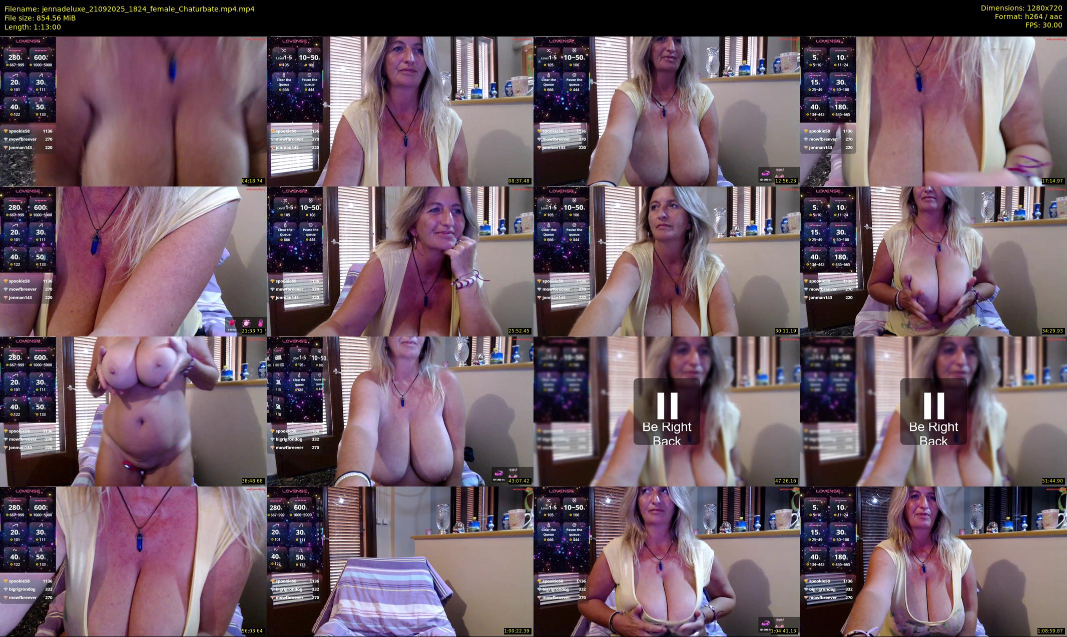 jennadeluxe — 73 minute Chaturbate female cam show recording, 720p, Sep 21, 2025