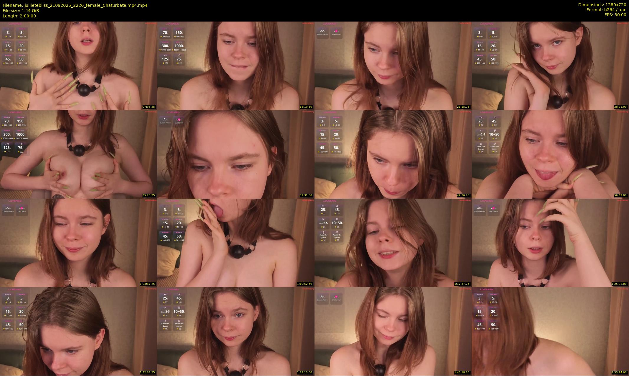 jullietebliss — 120 minute Chaturbate female cam show recording, 720p, Sep 21, 2025