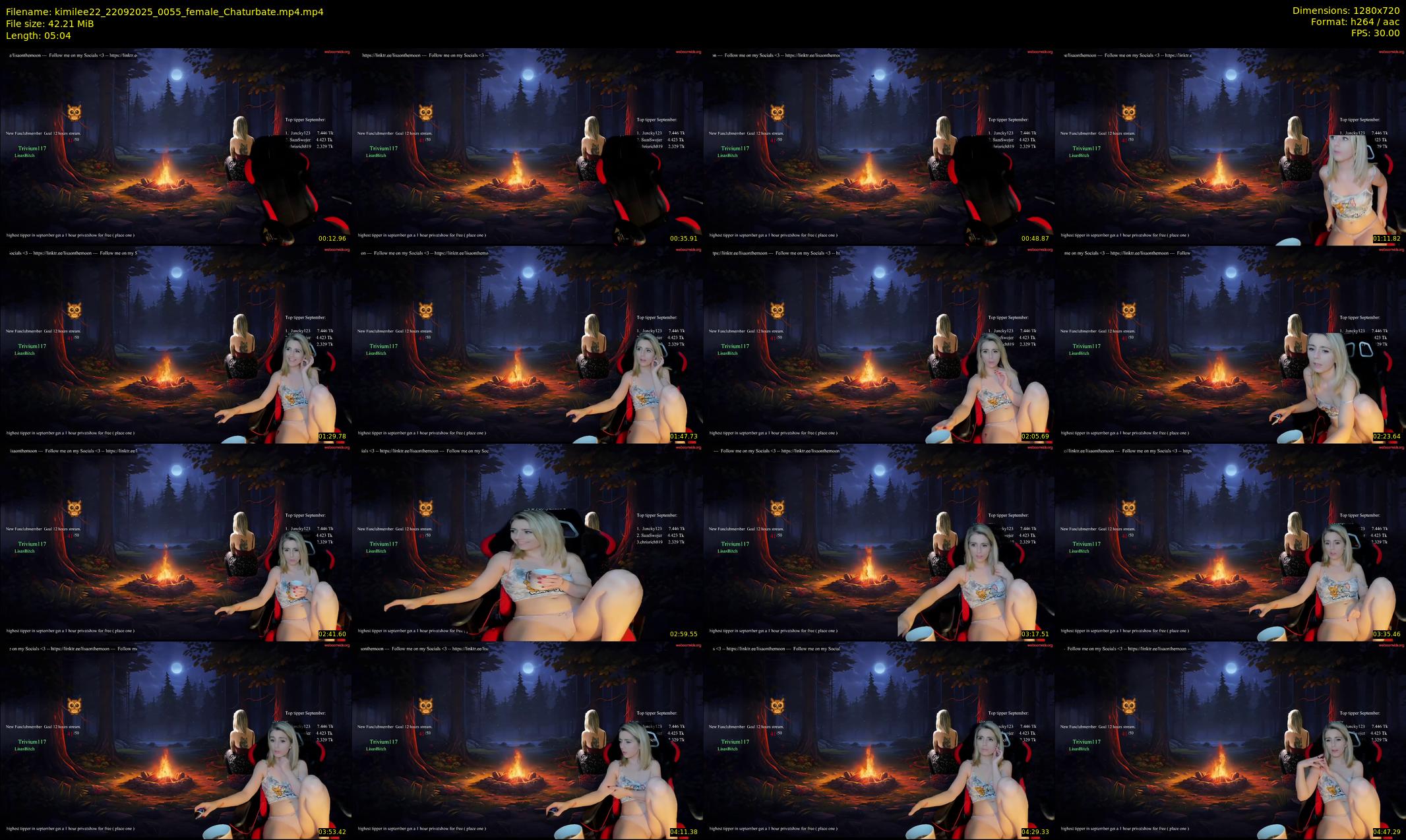 kimilee22 — 6 minute Chaturbate female cam show recording, 720p, Sep 22, 2025