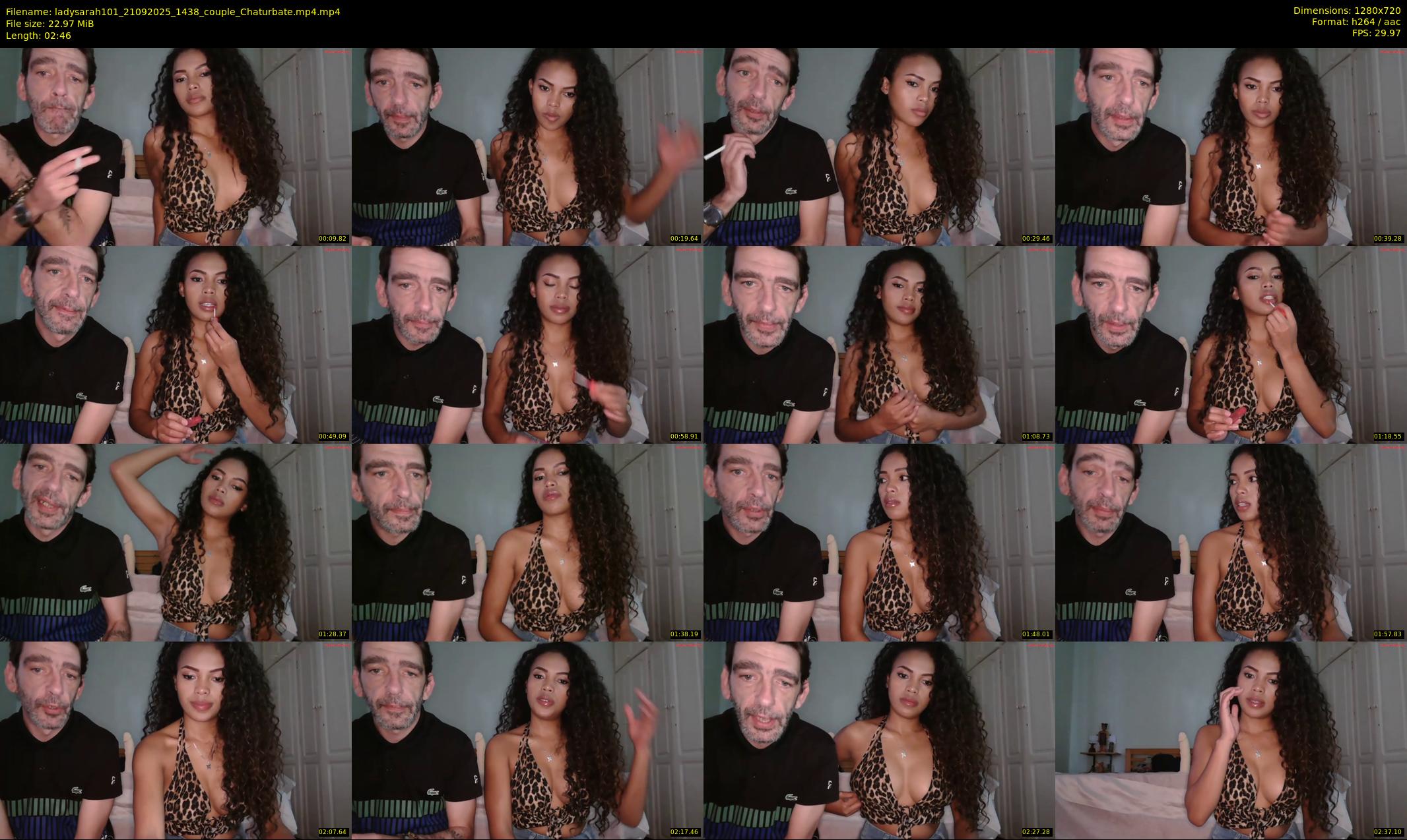 ladysarah101 — 3 minute Chaturbate couple cam show recording, 720p, Sep 21, 2025