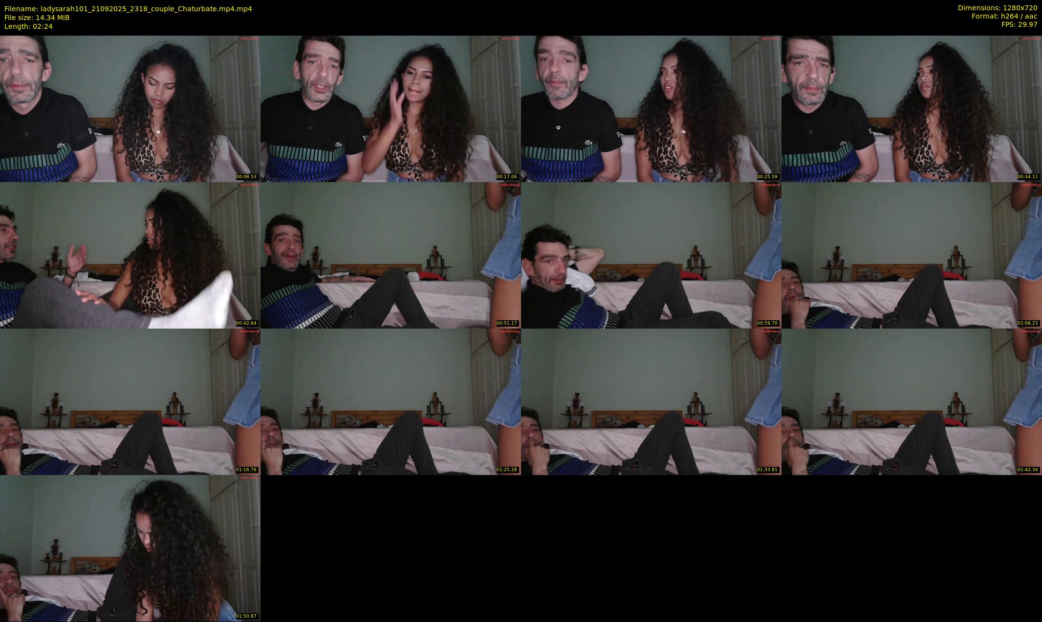 ladysarah101 — 3 minute Chaturbate couple cam show recording, 720p, Sep 21, 2025