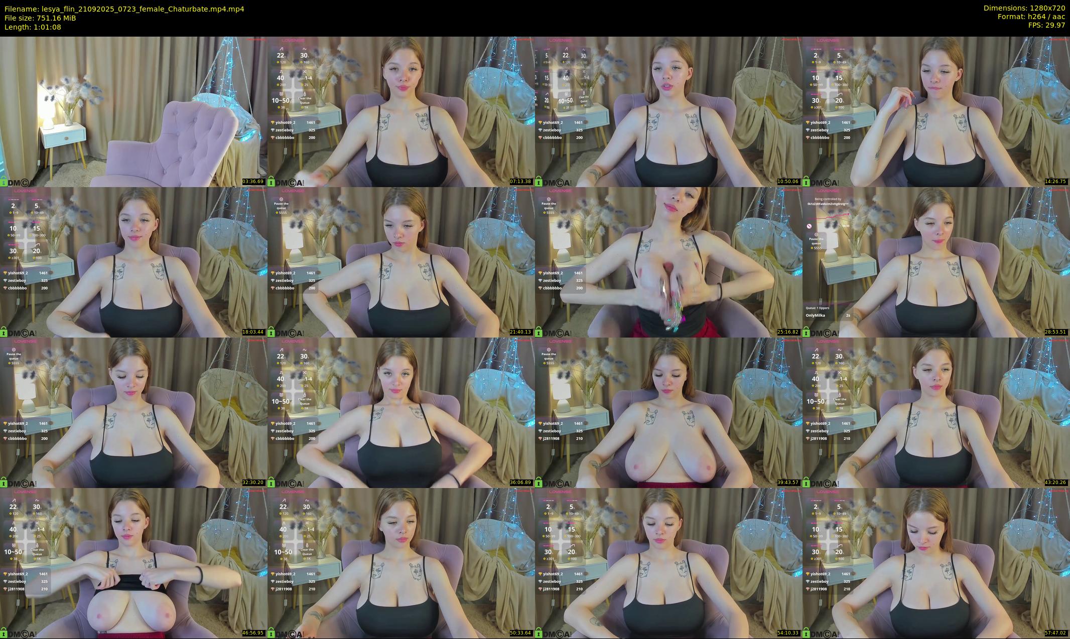lesya_flin — 62 minute Chaturbate female cam show recording, 720p, Sep 21, 2025