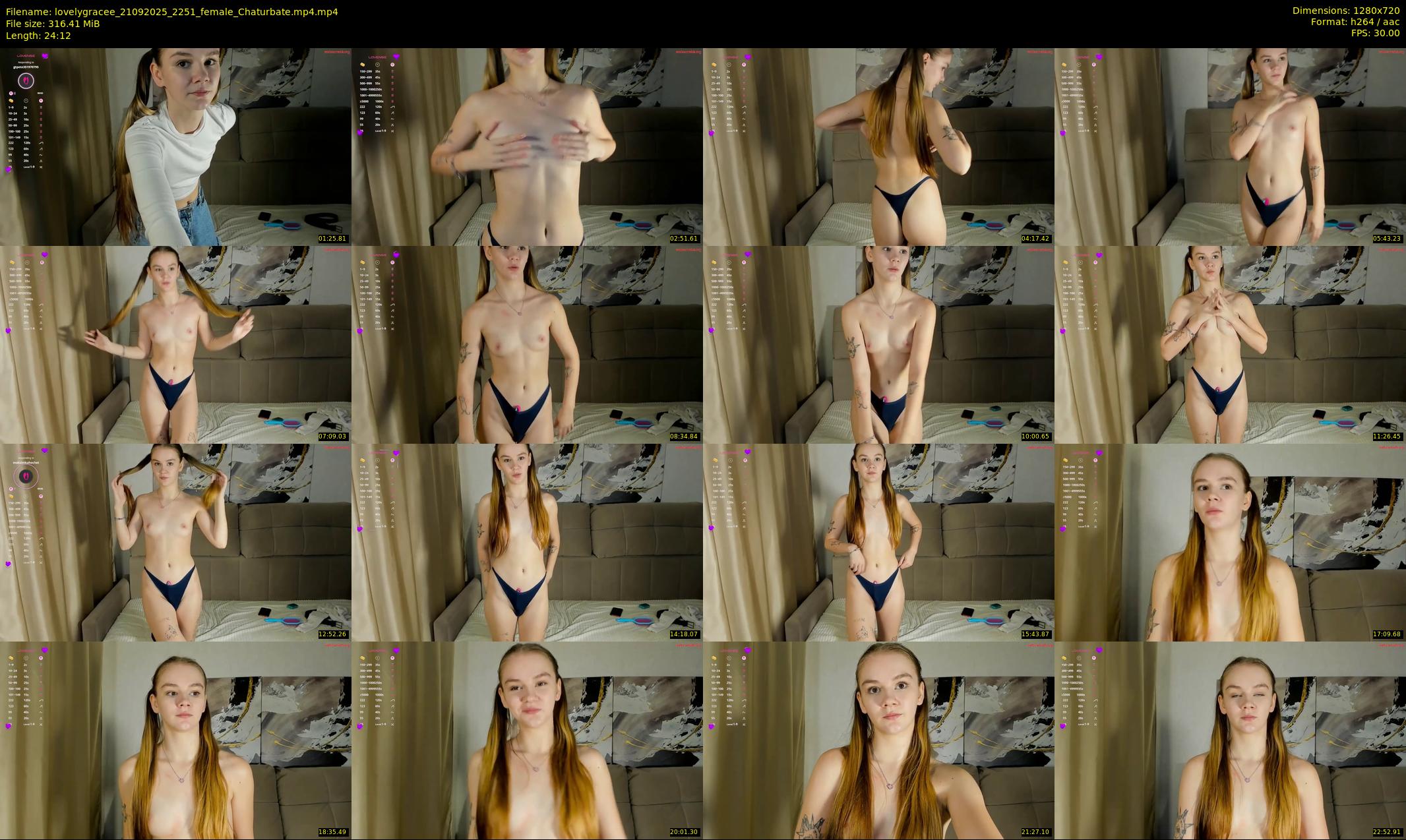 lovelygracee — 25 minute Chaturbate female cam show recording, 720p, Sep 21, 2025