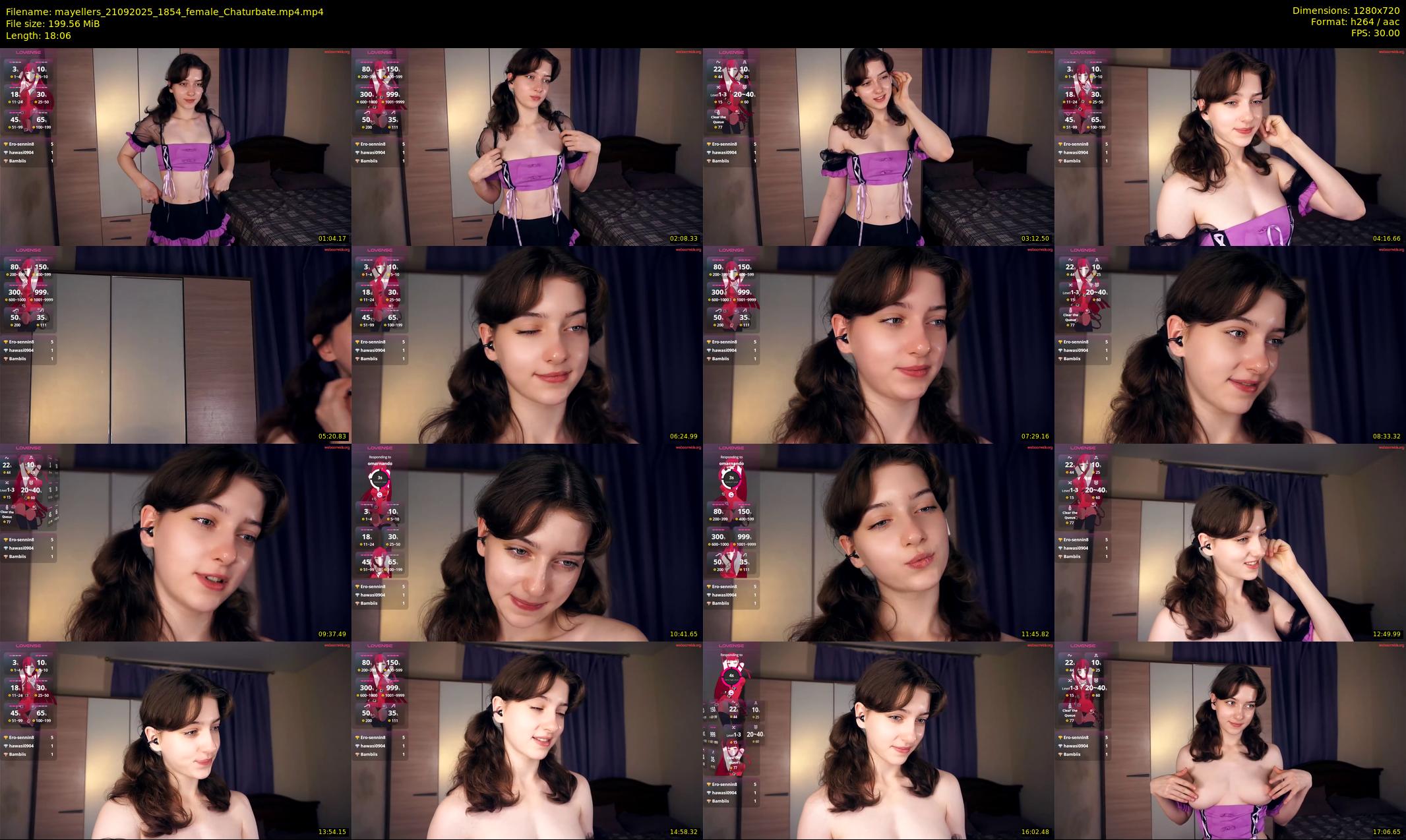 mayellers — 19 minute Chaturbate female cam show recording, 720p, Sep 21, 2025