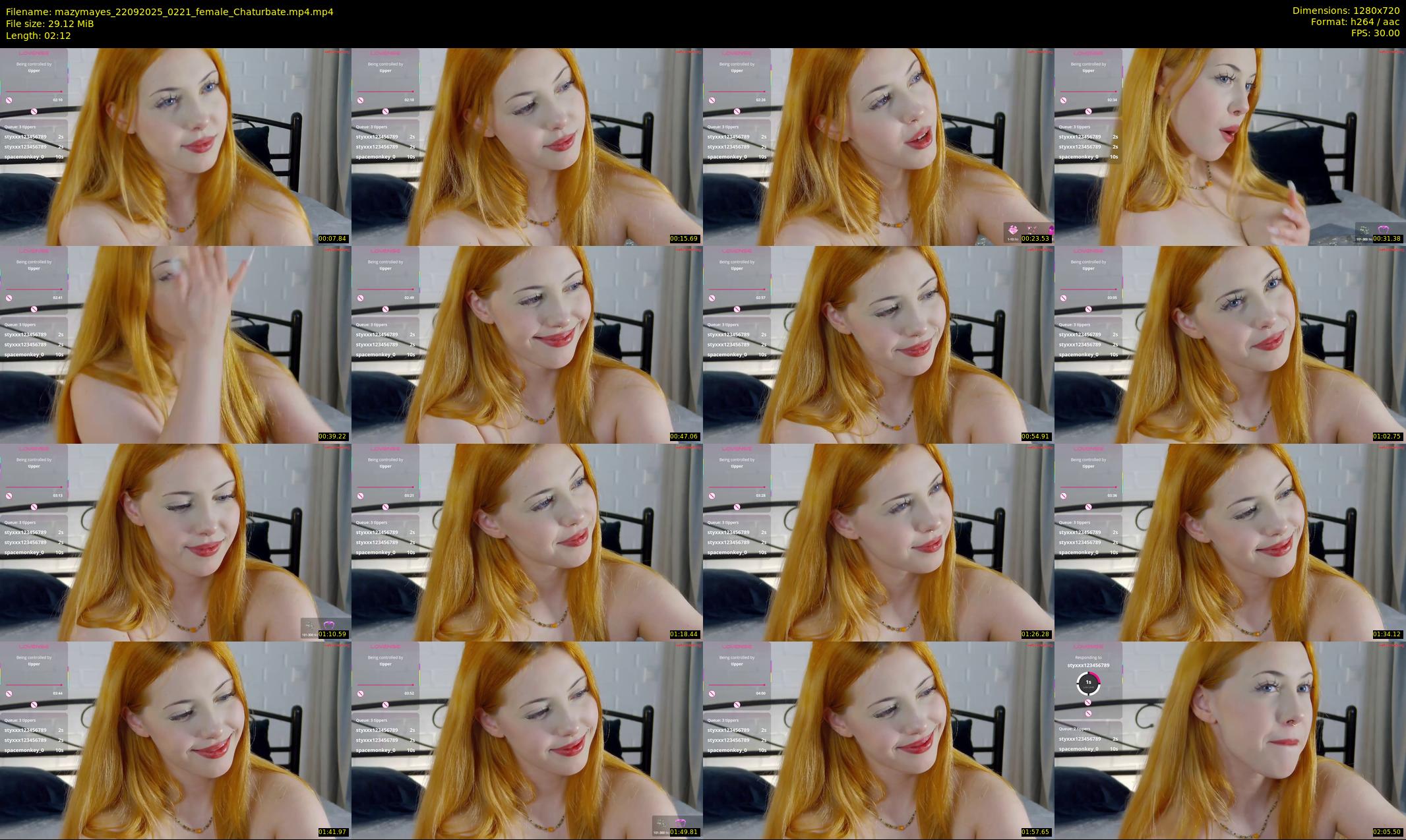mazymayes — 3 minute Chaturbate female cam show recording, 720p, Sep 22, 2025