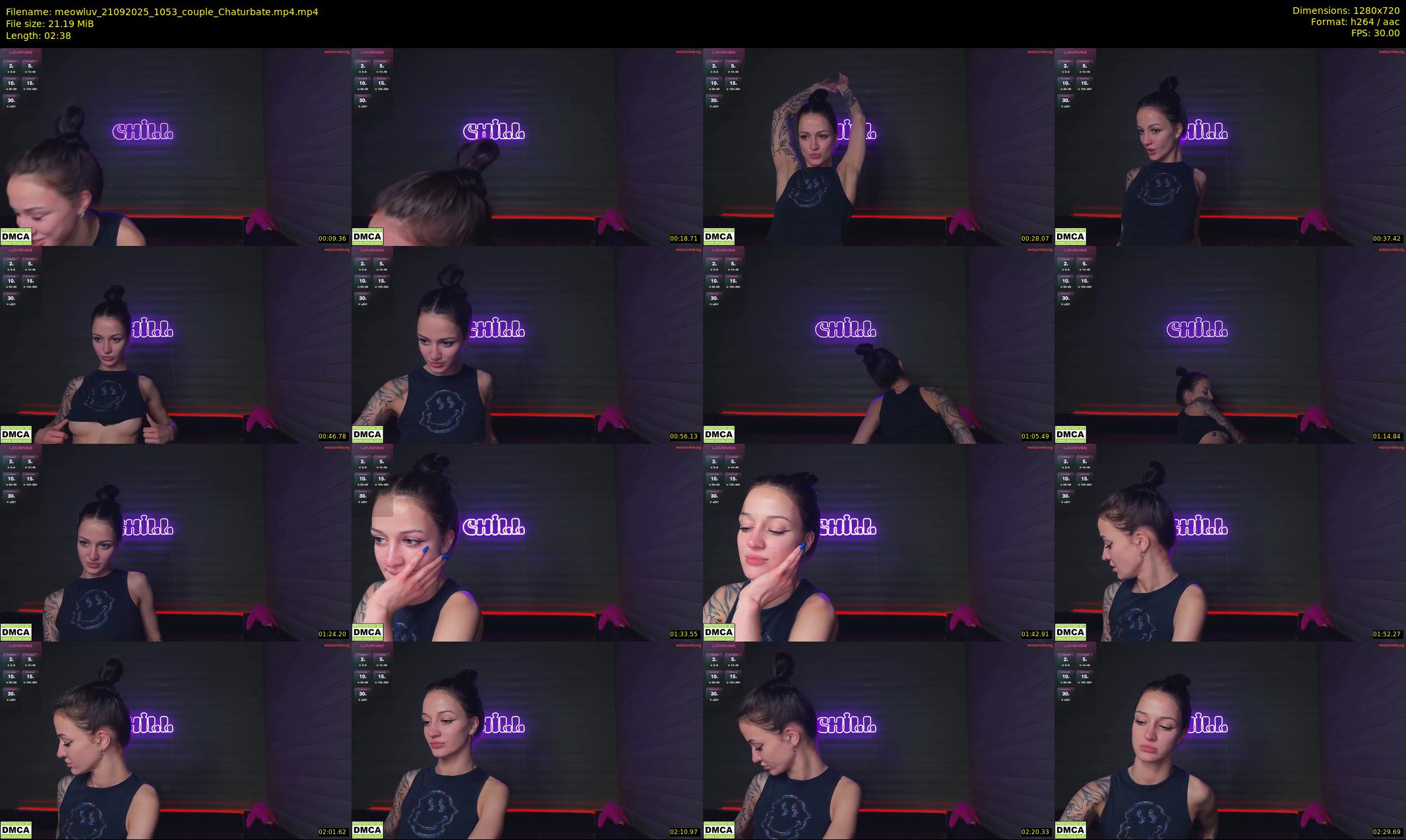 meowluv — 3 minute Chaturbate couple cam show recording, 720p, Sep 21, 2025
