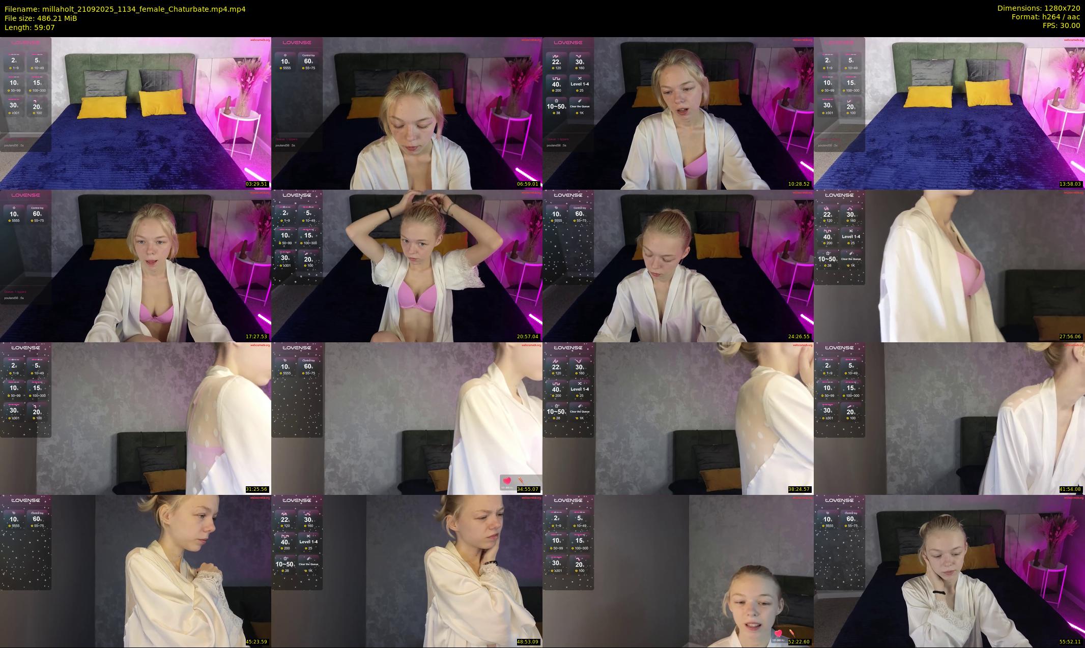 millaholt — 60 minute Chaturbate female cam show recording, 720p, Sep 21, 2025