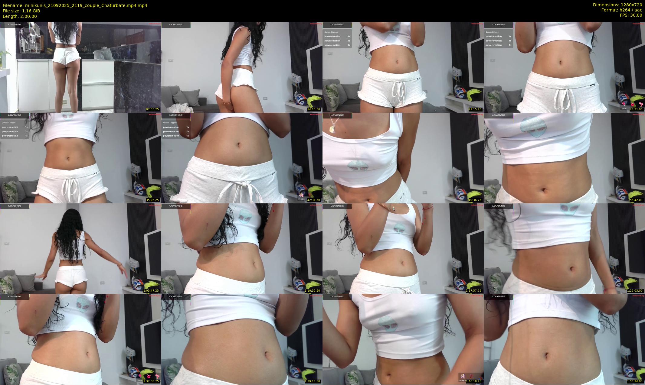 minikunis — 120 minute Chaturbate couple cam show recording, 720p, Sep 21, 2025