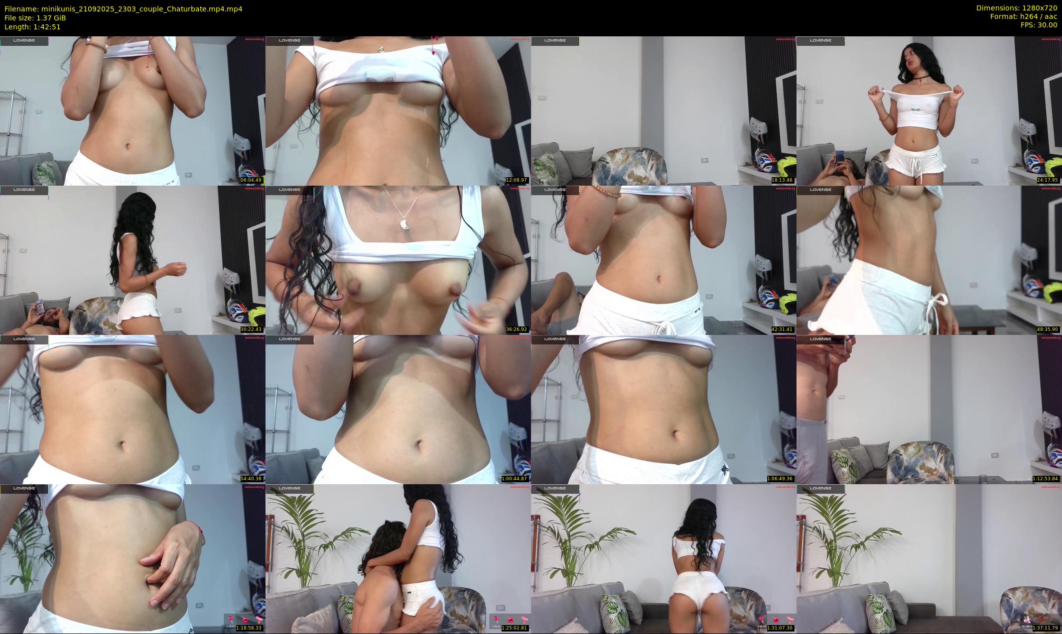 minikunis — 103 minute Chaturbate couple cam show recording, 720p, Sep 21, 2025