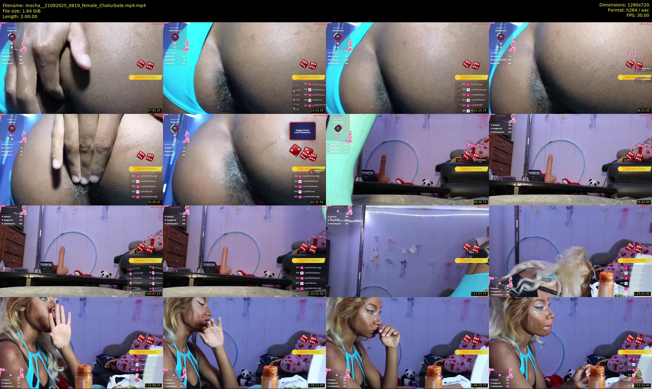 mocha_ — 120 minute Chaturbate female cam show recording, 720p, Sep 21, 2025