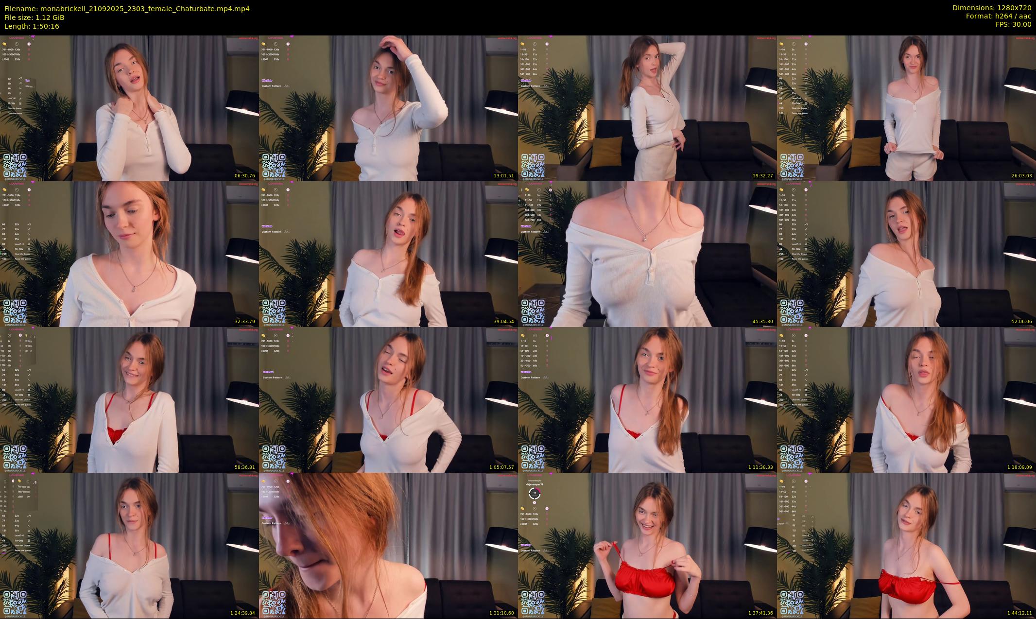 monabrickell — 111 minute Chaturbate female cam show recording, 720p, Sep 21, 2025