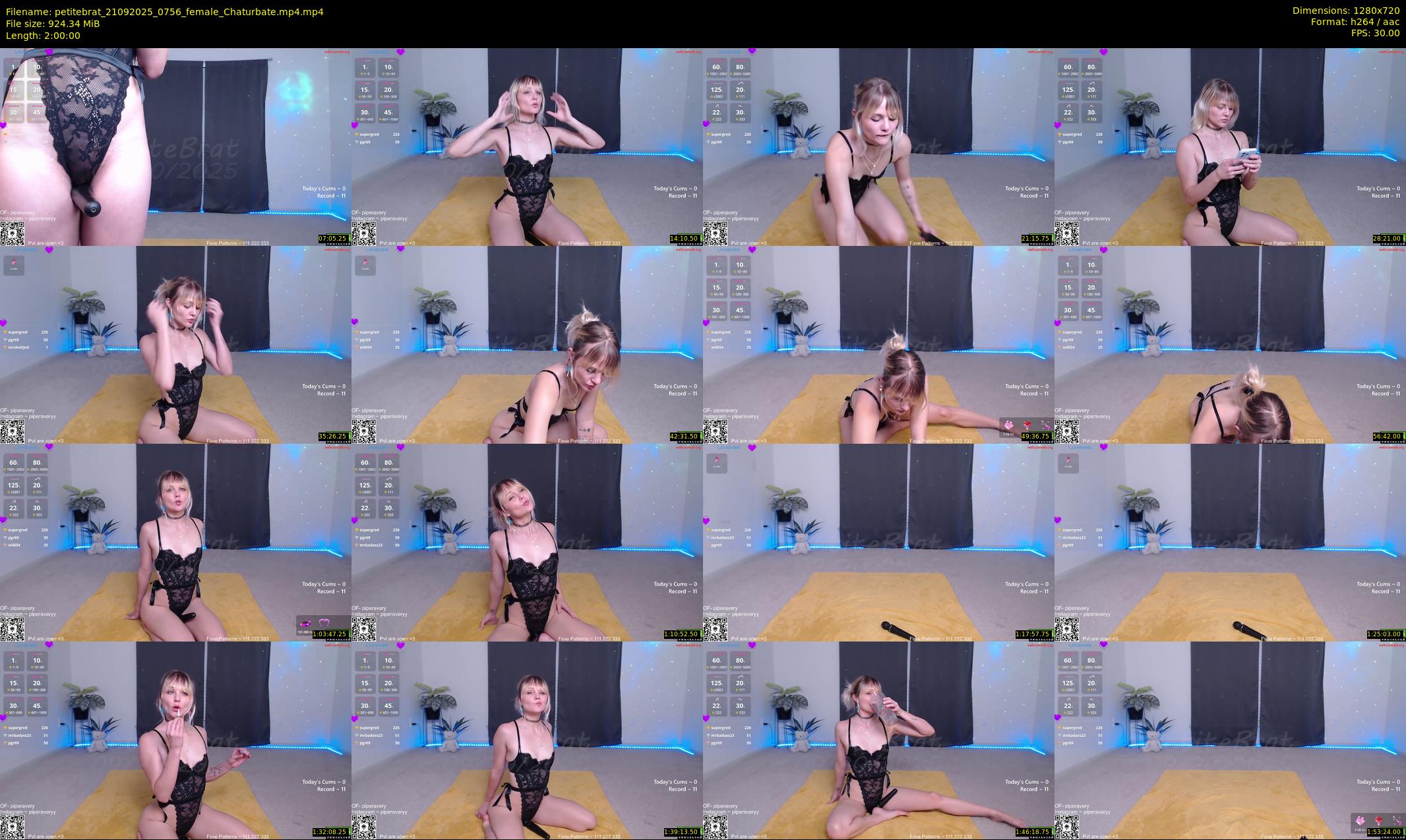 petitebrat — 120 minute Chaturbate female cam show recording, 720p, Sep 21, 2025