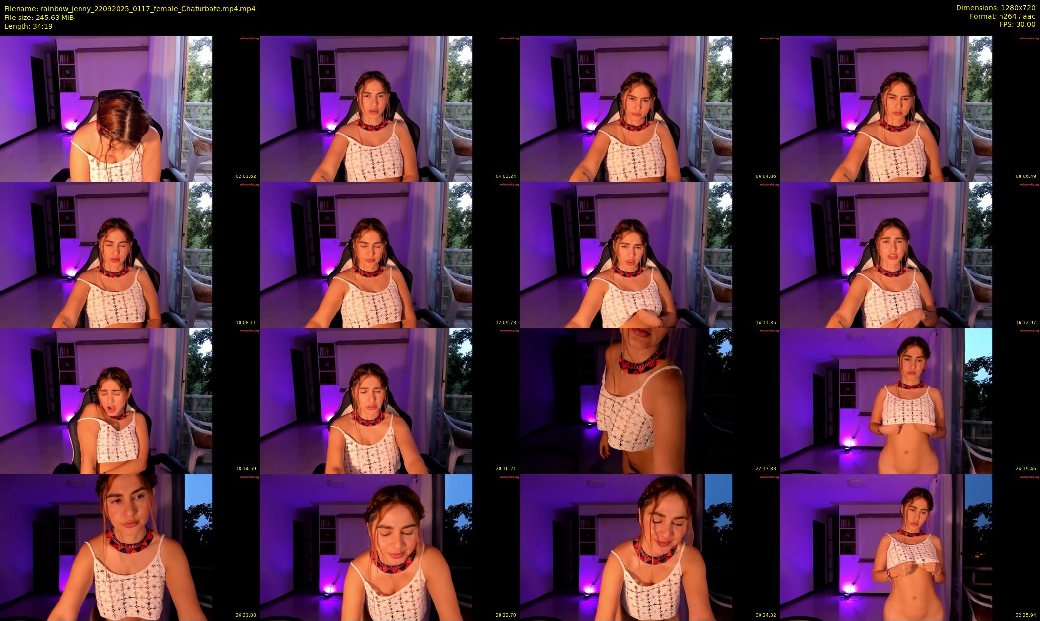 rainbow_jenny — 35 minute Chaturbate female cam show recording, 720p, Sep 22, 2025
