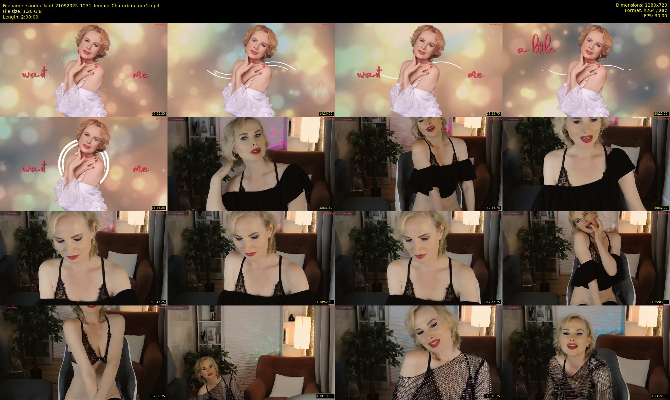 sandra_kind — 120 minute Chaturbate female cam show recording, 720p, Sep 21, 2025