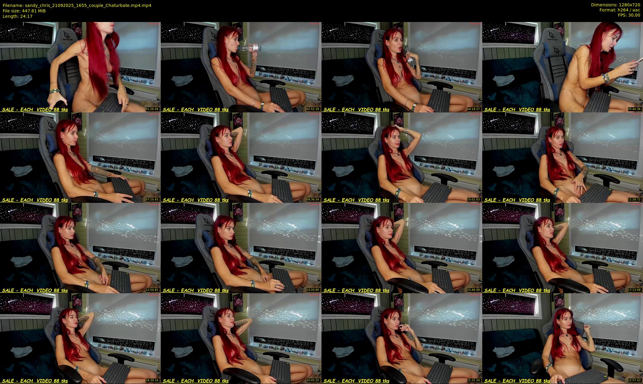 sandy_chris — 25 minute Chaturbate couple cam show recording, 720p, Sep 21, 2025