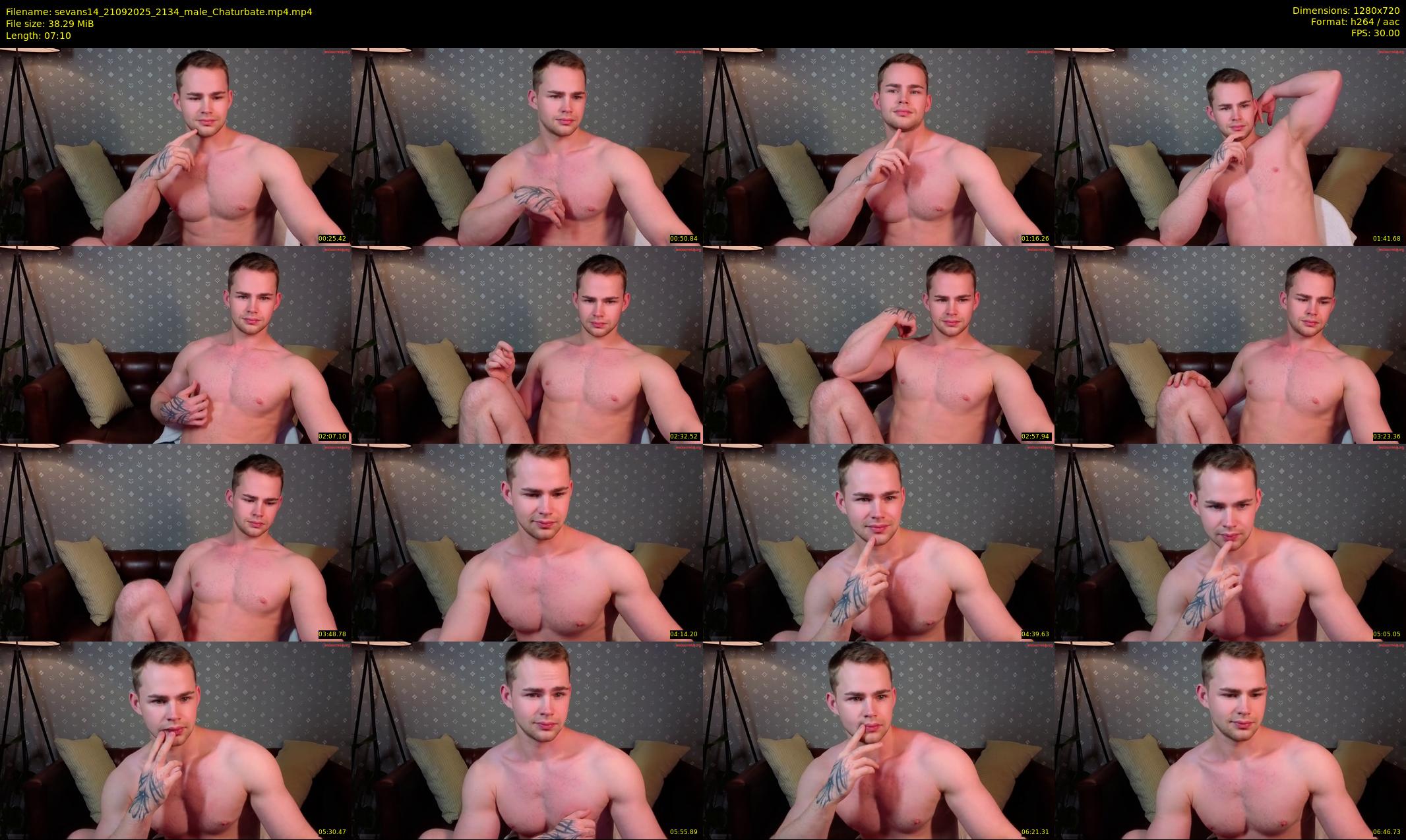 sevans14 — 8 minute Chaturbate male cam show recording, 720p, Sep 21, 2025