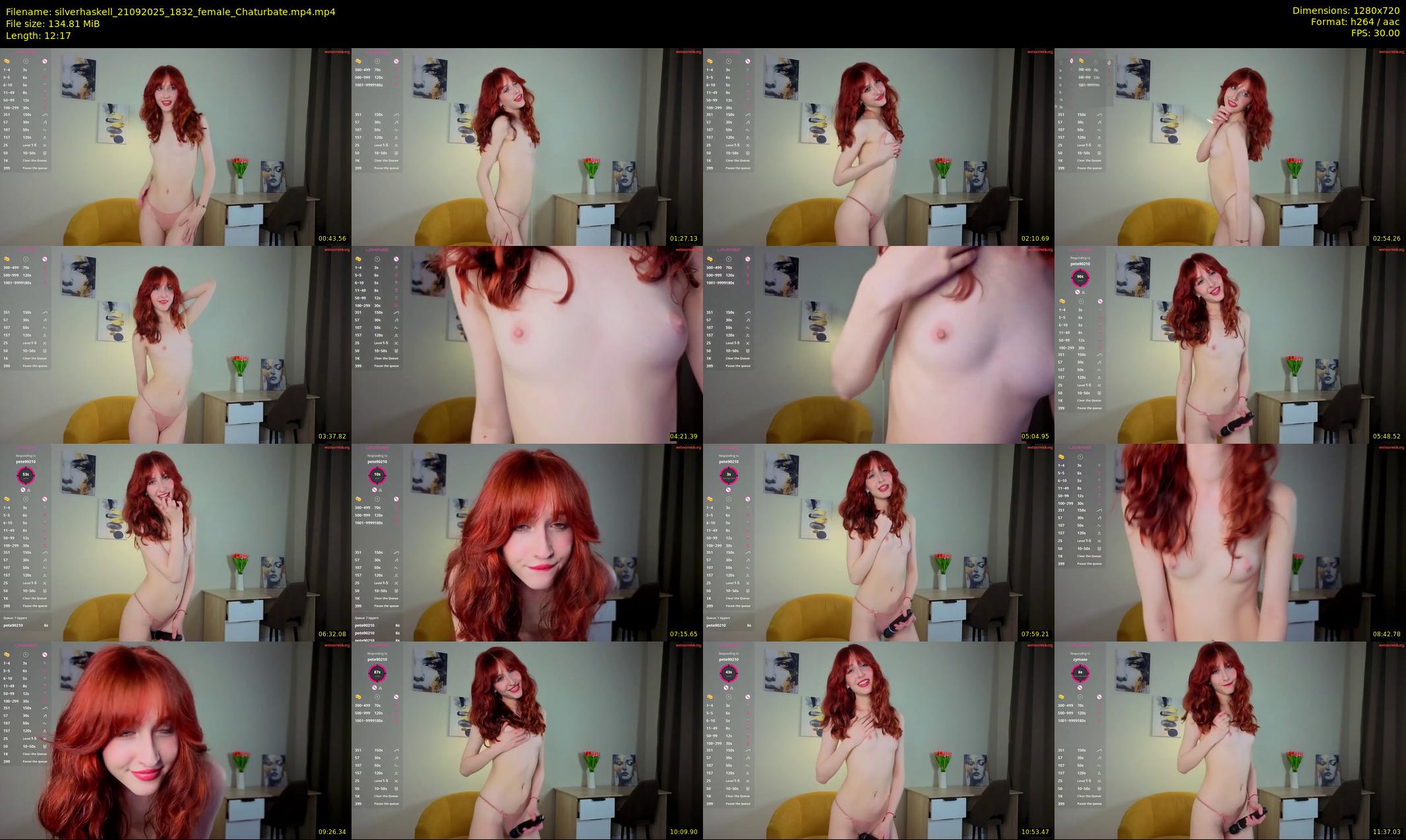 silverhaskell — 13 minute Chaturbate female cam show recording, 720p, Sep 21, 2025