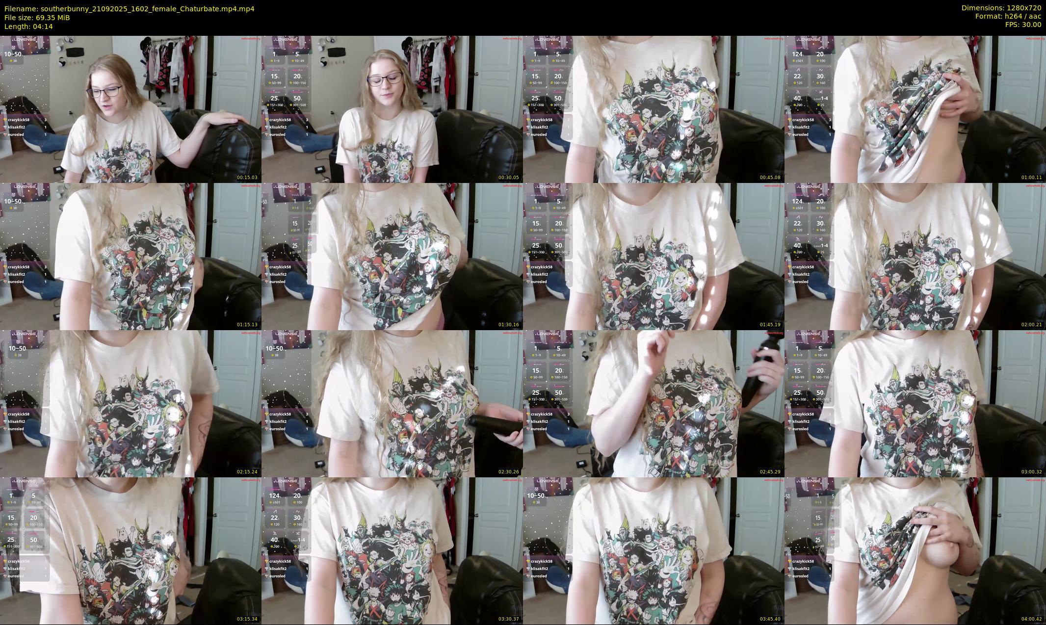 southerbunny — 5 minute Chaturbate female cam show recording, 720p, Sep 21, 2025