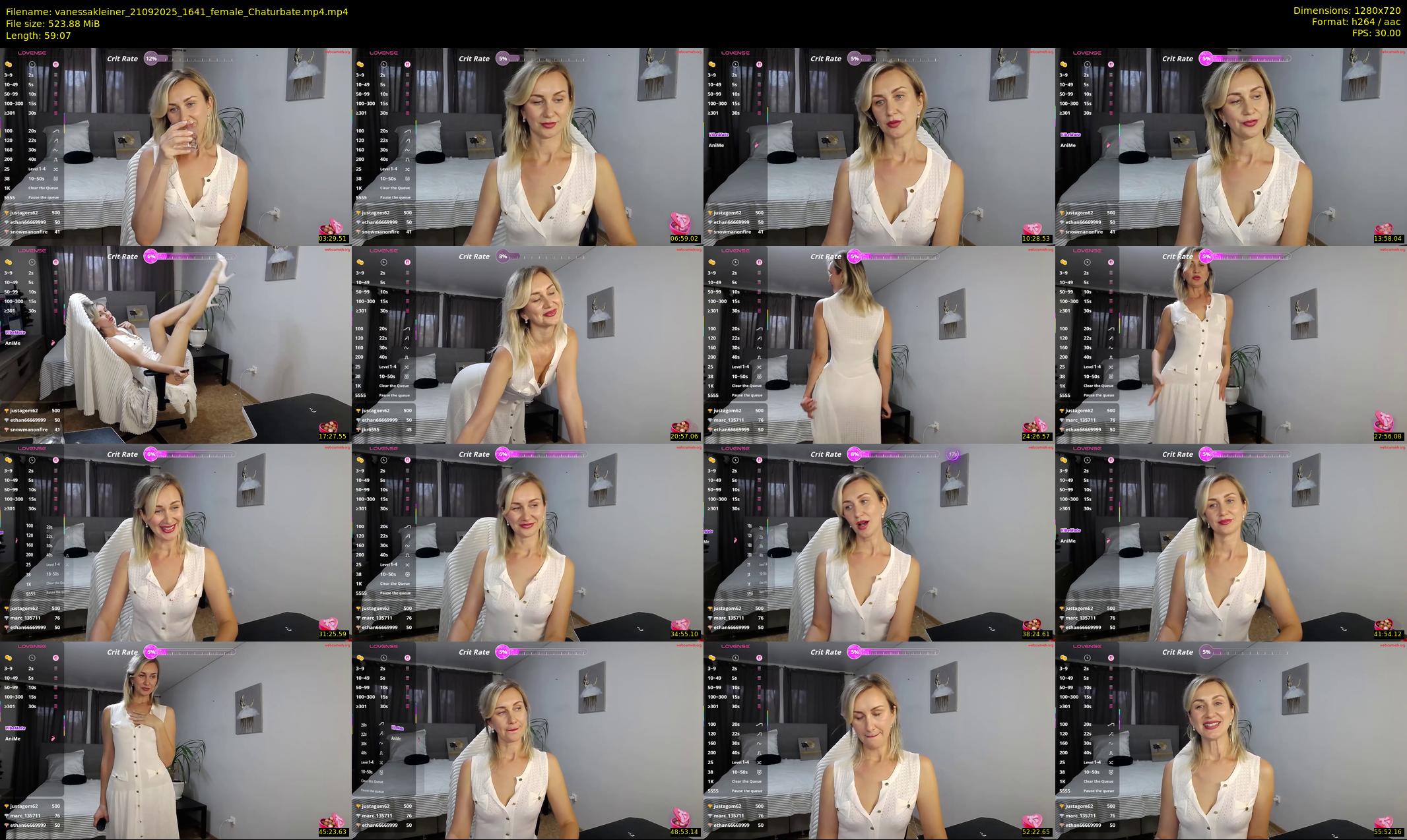vanessakleiner — 60 minute Chaturbate female cam show recording, 720p, Sep 21, 2025