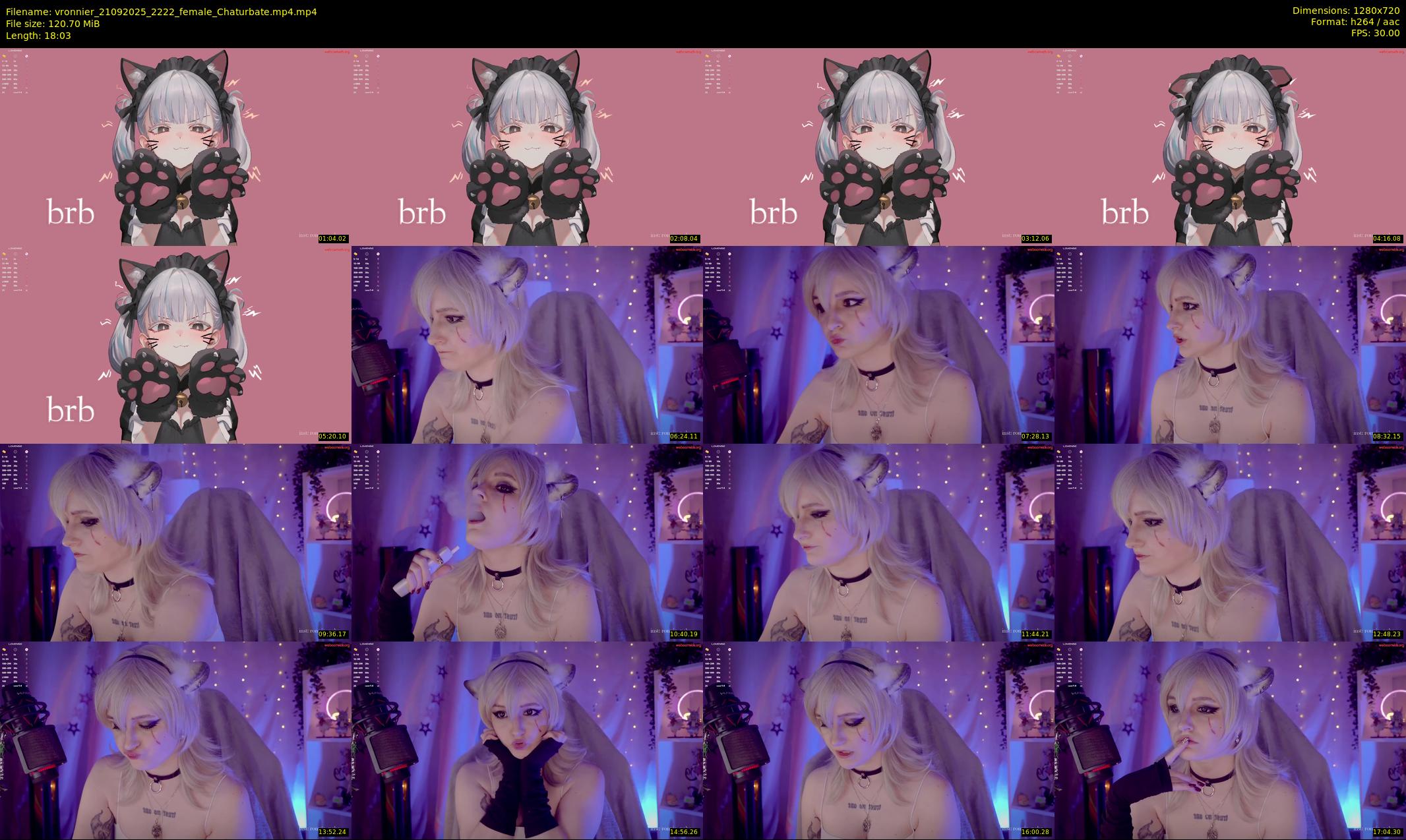 vronnier — 19 minute Chaturbate female cam show recording, 720p, Sep 21, 2025