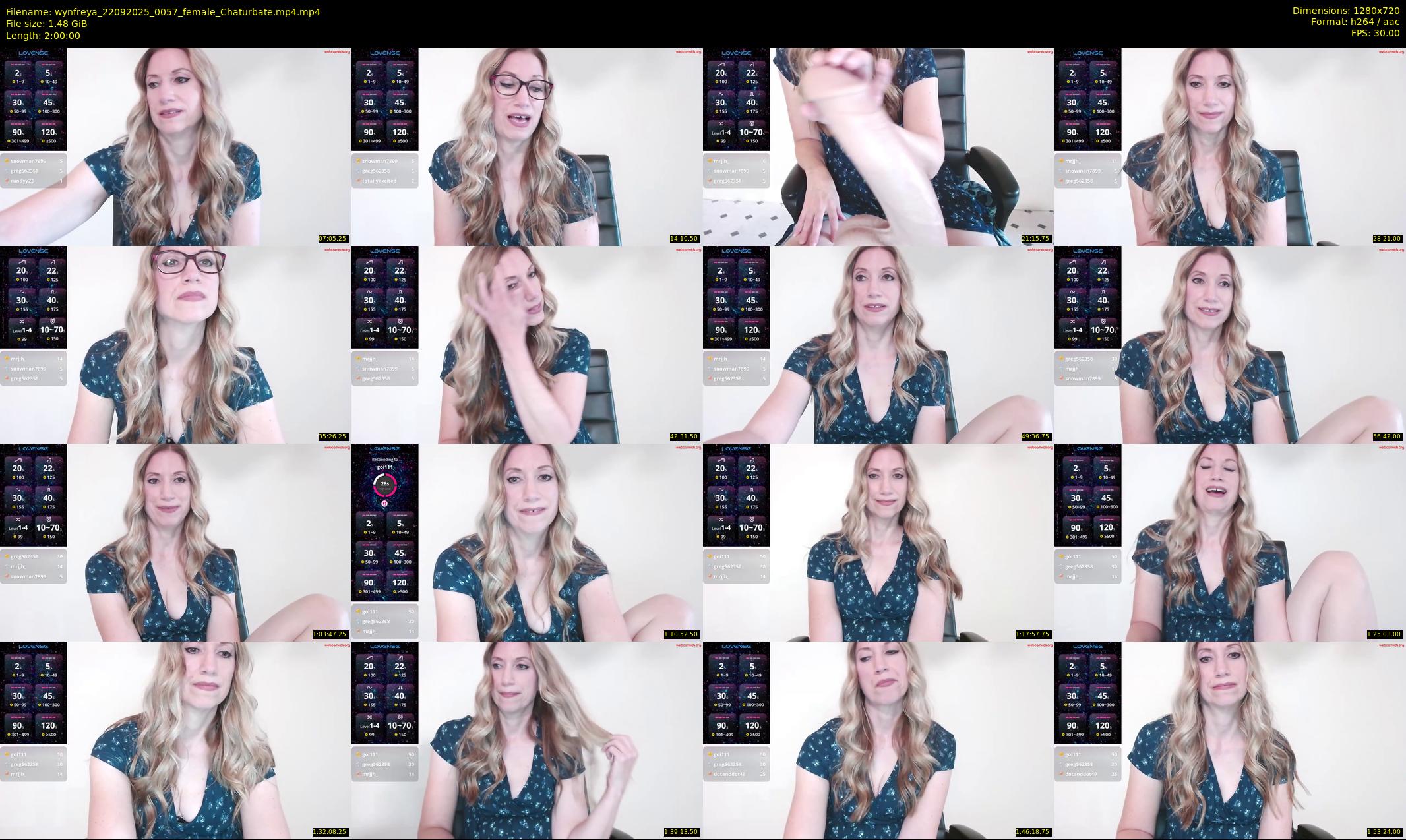 wynfreya — 120 minute Chaturbate female cam show recording, 720p, Sep 22, 2025