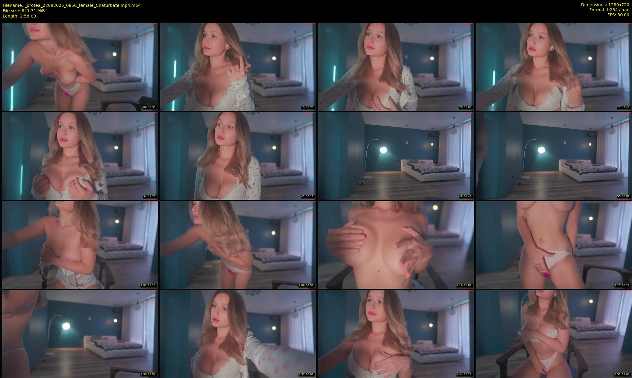 _protea — 119 minute Chaturbate female cam show recording, 720p, Sep 22, 2025