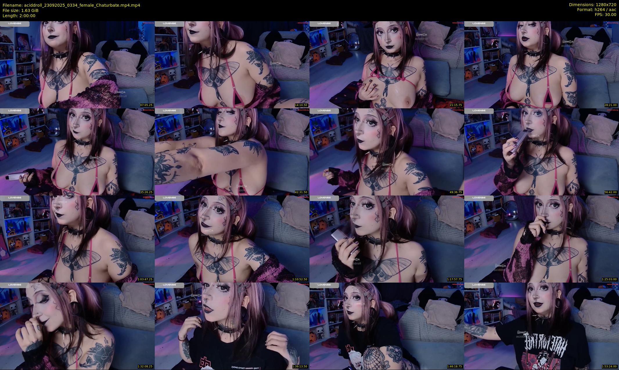 aciddroll — 120 minute Chaturbate female cam show recording, 720p, Sep 23, 2025