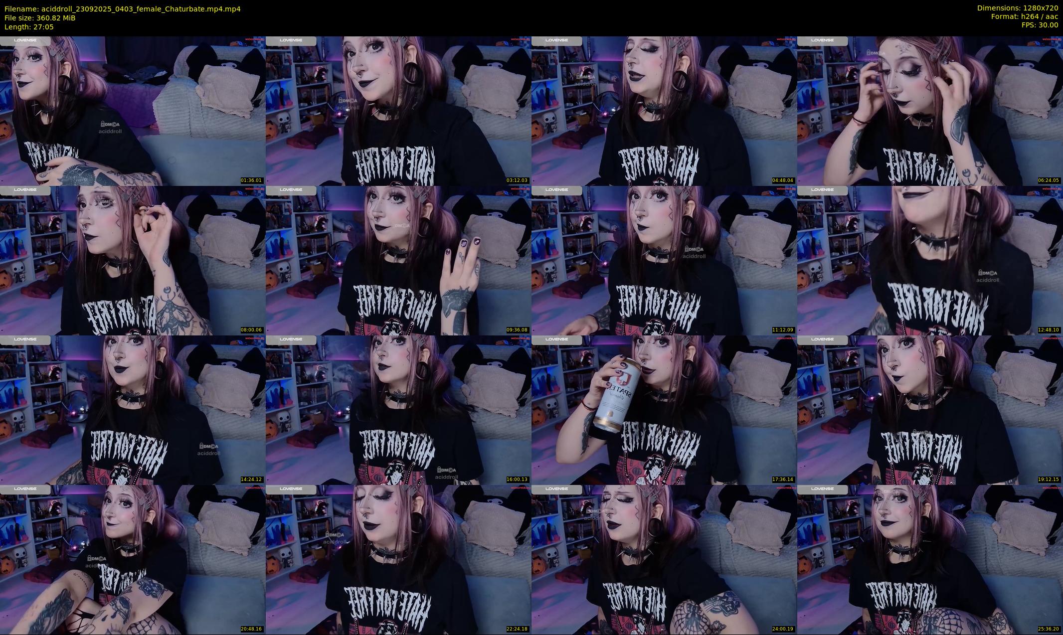 aciddroll — 28 minute Chaturbate female cam show recording, 720p, Sep 23, 2025