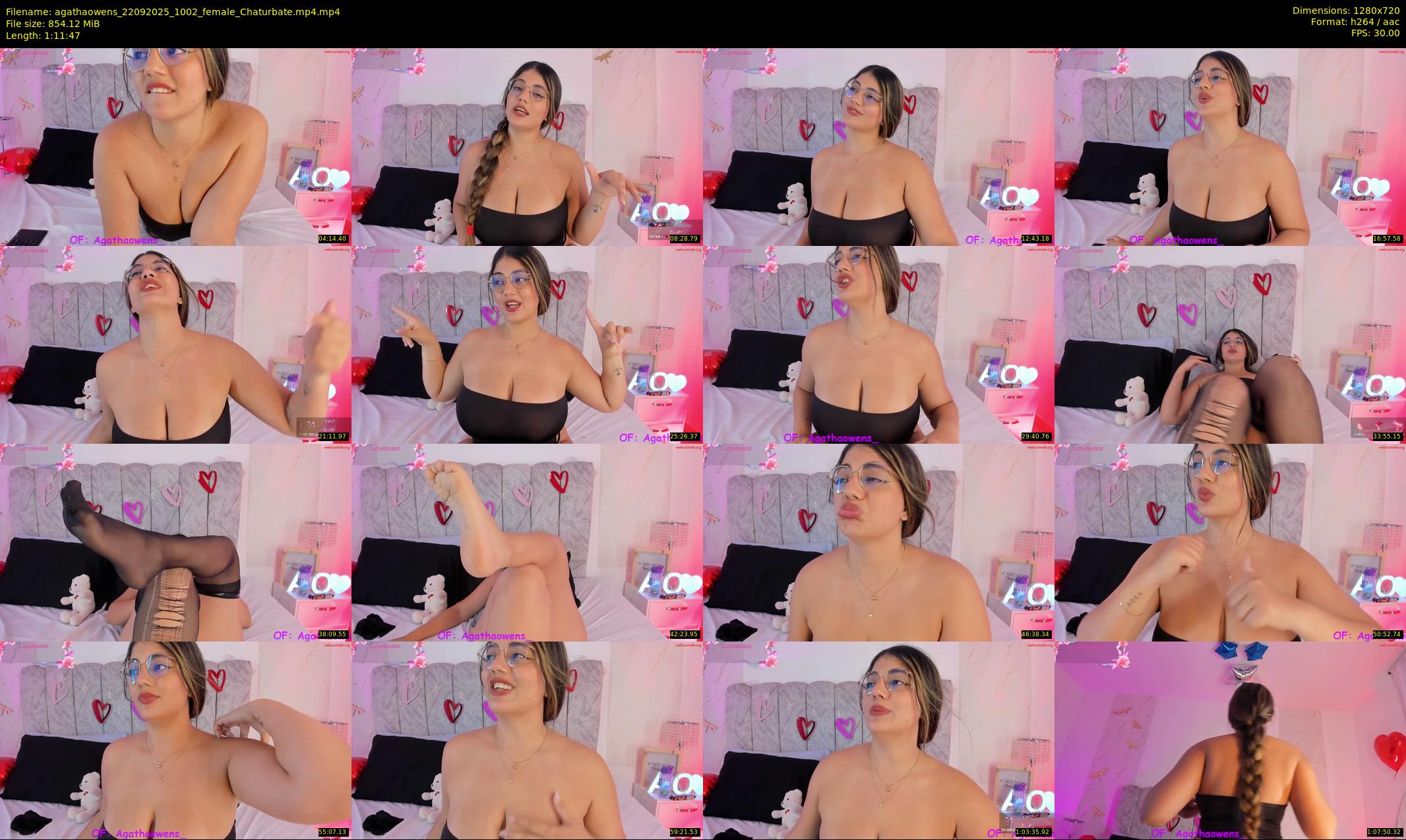 agathaowens — 72 minute Chaturbate female cam show recording, 720p, Sep 22, 2025
