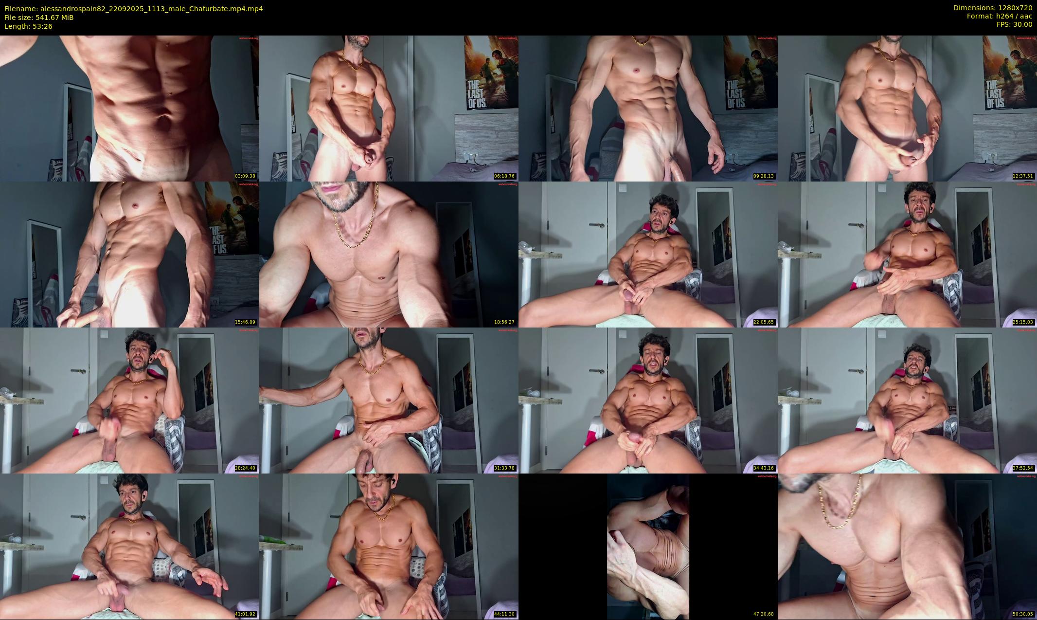alessandrospain82 — 54 minute Chaturbate male cam show recording, 720p, Sep 22, 2025