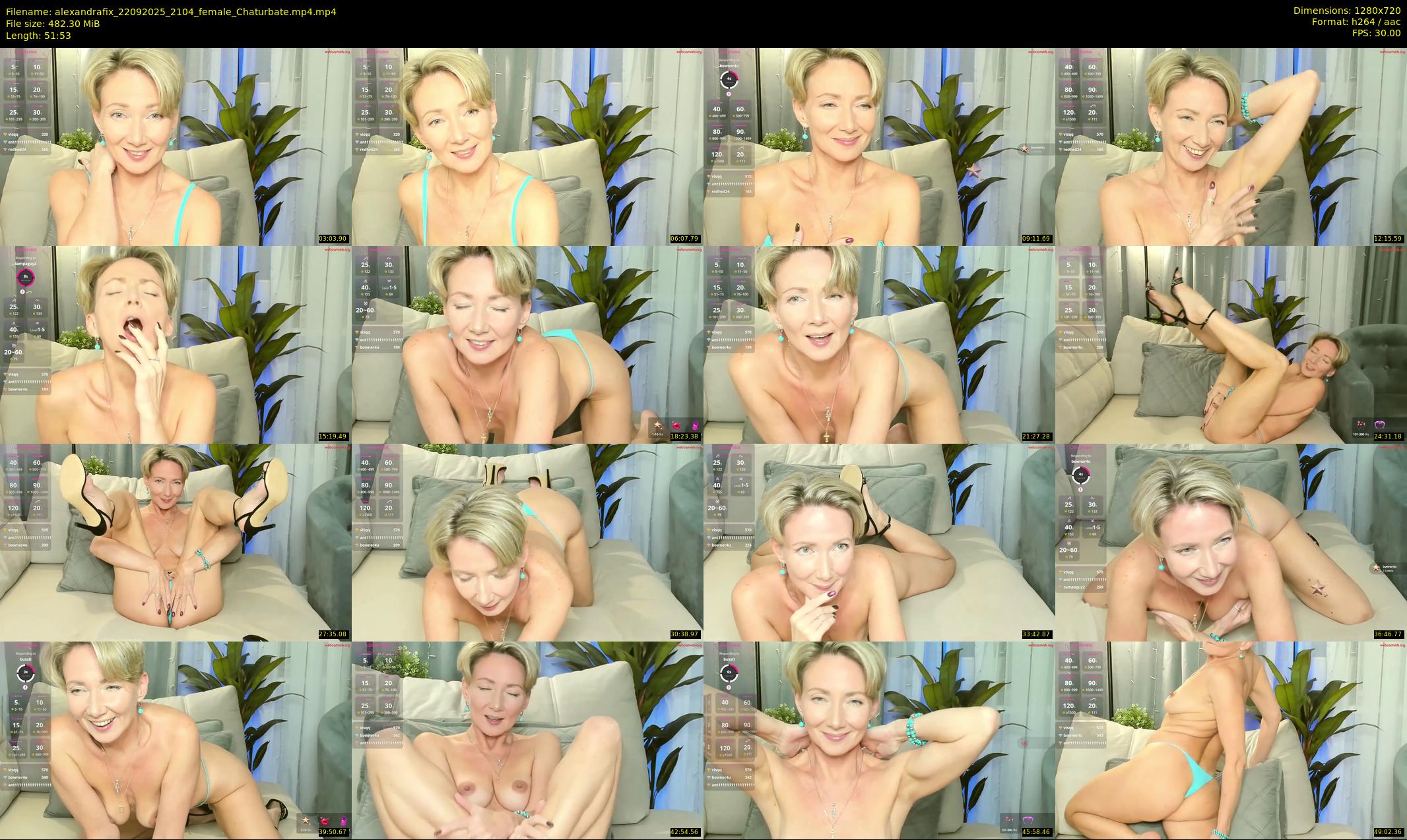 alexandrafix — 52 minute Chaturbate female cam show recording, 720p, Sep 22, 2025