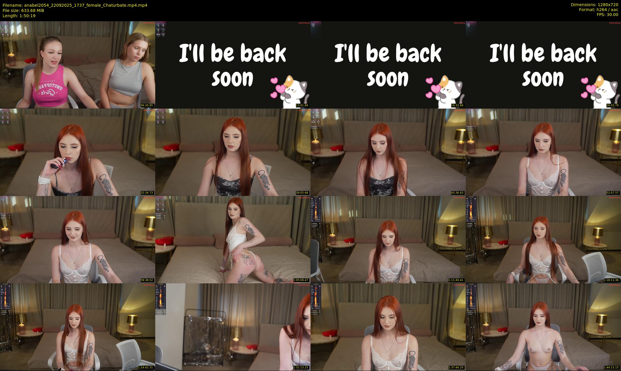 anabel2054 — 111 minute Chaturbate female cam show recording, 720p, Sep 22, 2025