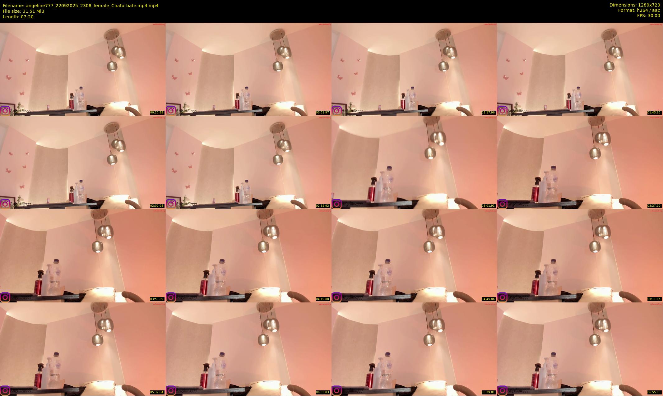 angeline777 — 8 minute Chaturbate female cam show recording, 720p, Sep 22, 2025