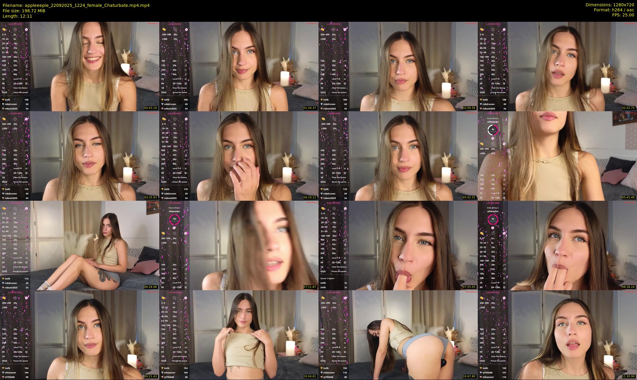 appleeepie — 13 minute Chaturbate female cam show recording, 720p, Sep 22, 2025
