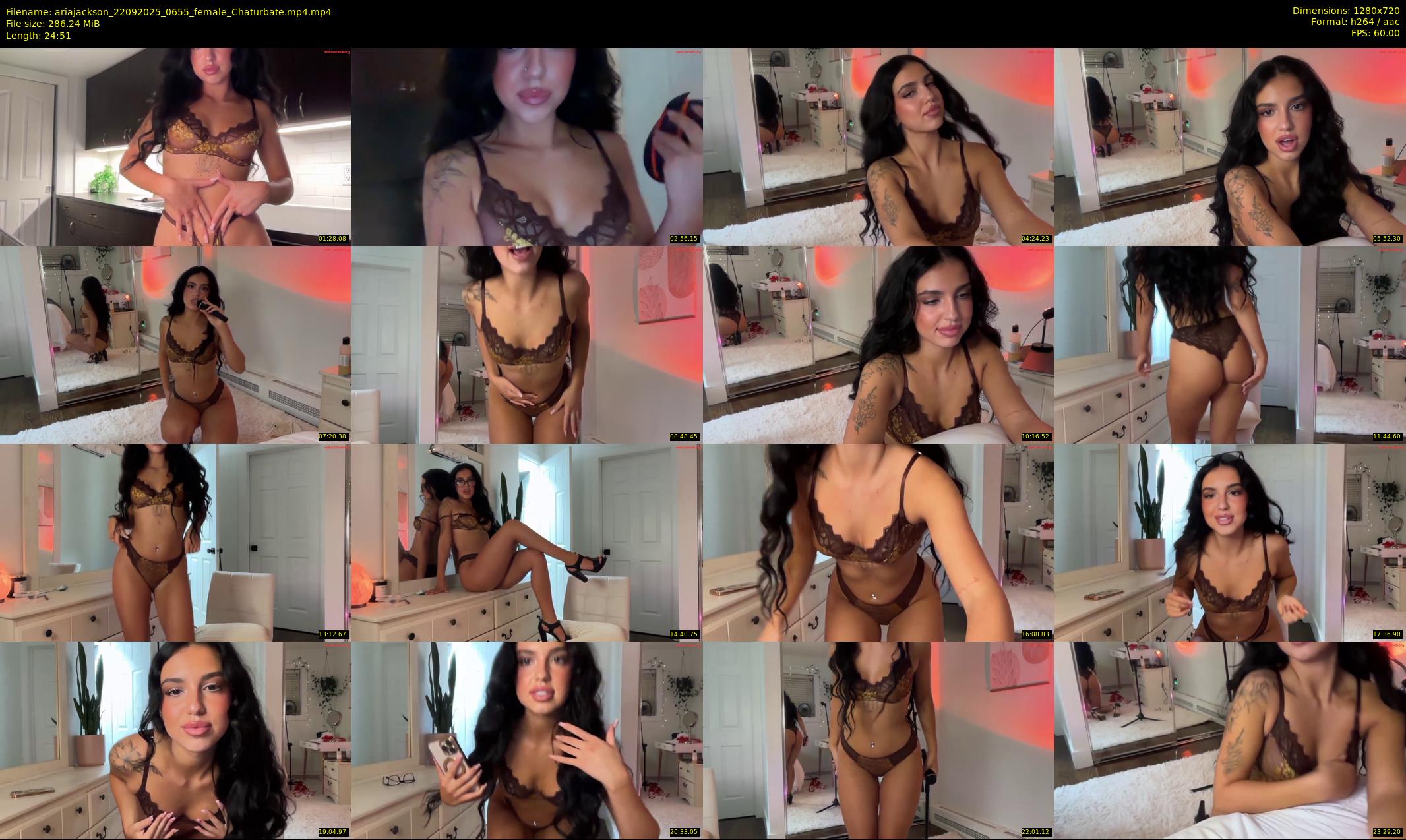 ariajackson — 25 minute Chaturbate female cam show recording, 720p, Sep 22, 2025
