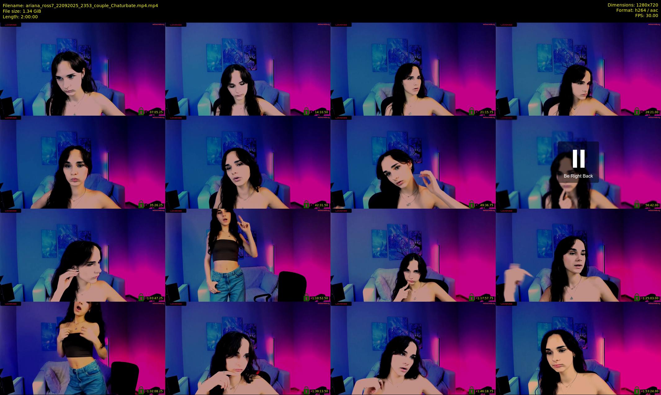 ariana_ross7 — 120 minute Chaturbate couple cam show recording, 720p, Sep 22, 2025