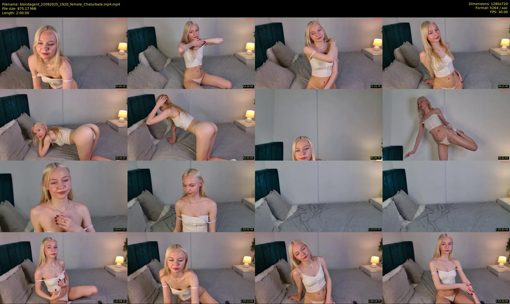 blondagent — 120 minute Chaturbate female cam show recording, 720p, Sep 22, 2025