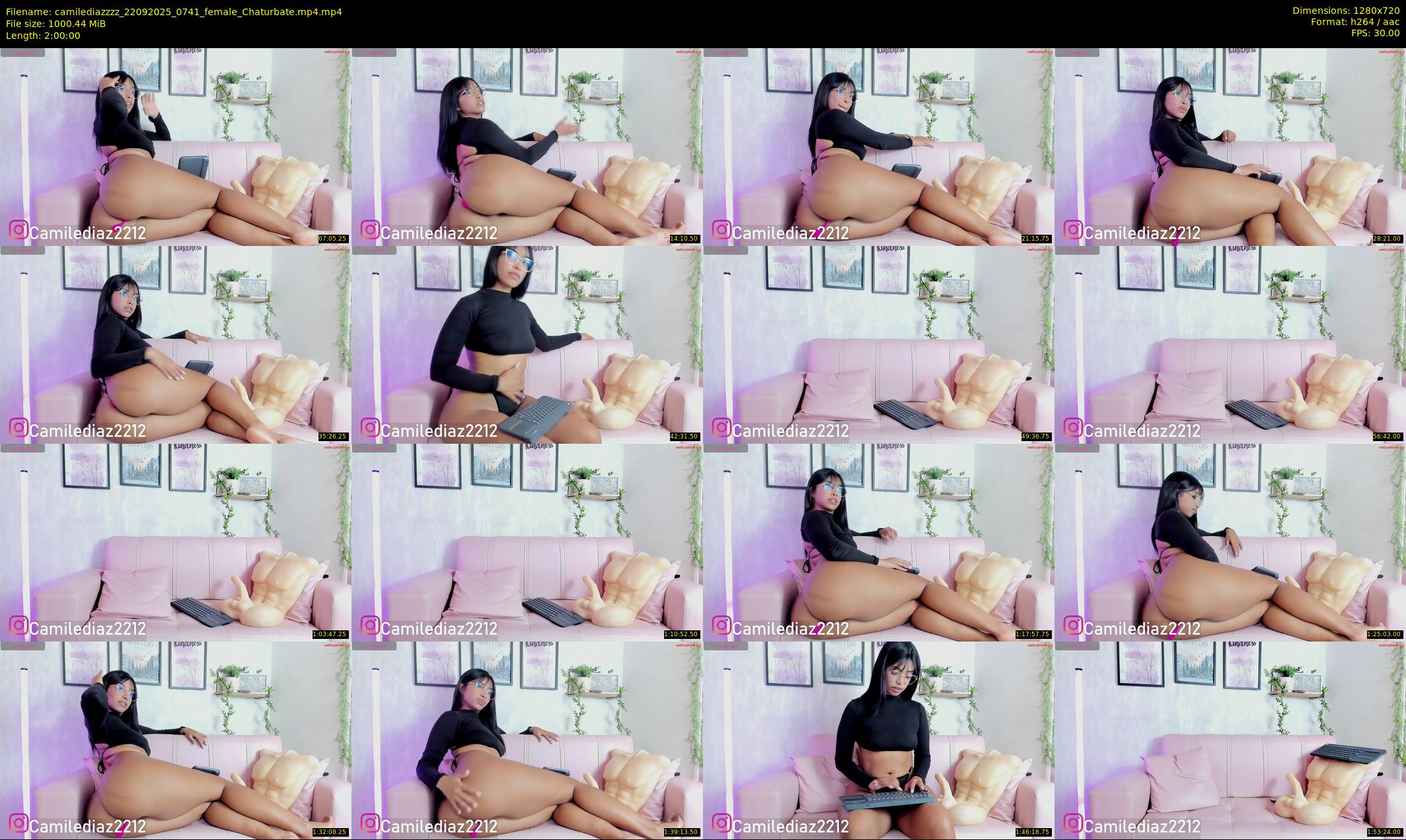 camilediazzzz — 120 minute Chaturbate female cam show recording, 720p, Sep 22, 2025