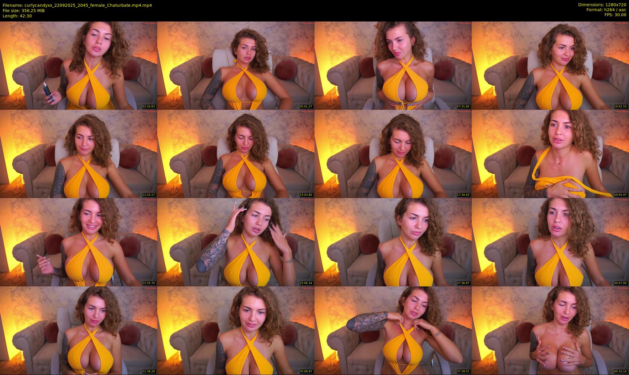 curlycandyxx — 43 minute Chaturbate female cam show recording, 720p, Sep 22, 2025