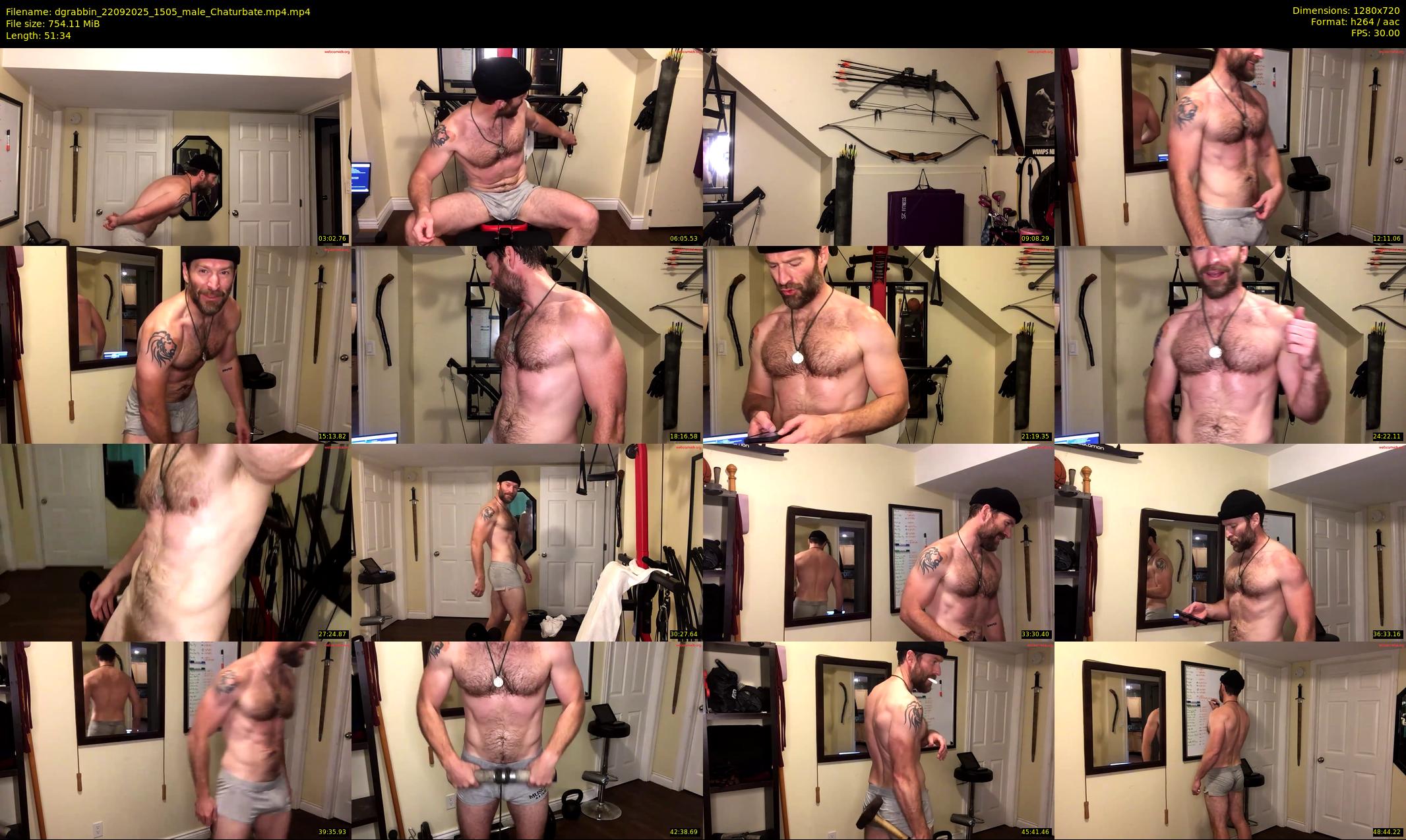dgrabbin — 52 minute Chaturbate male cam show recording, 720p, Sep 22, 2025