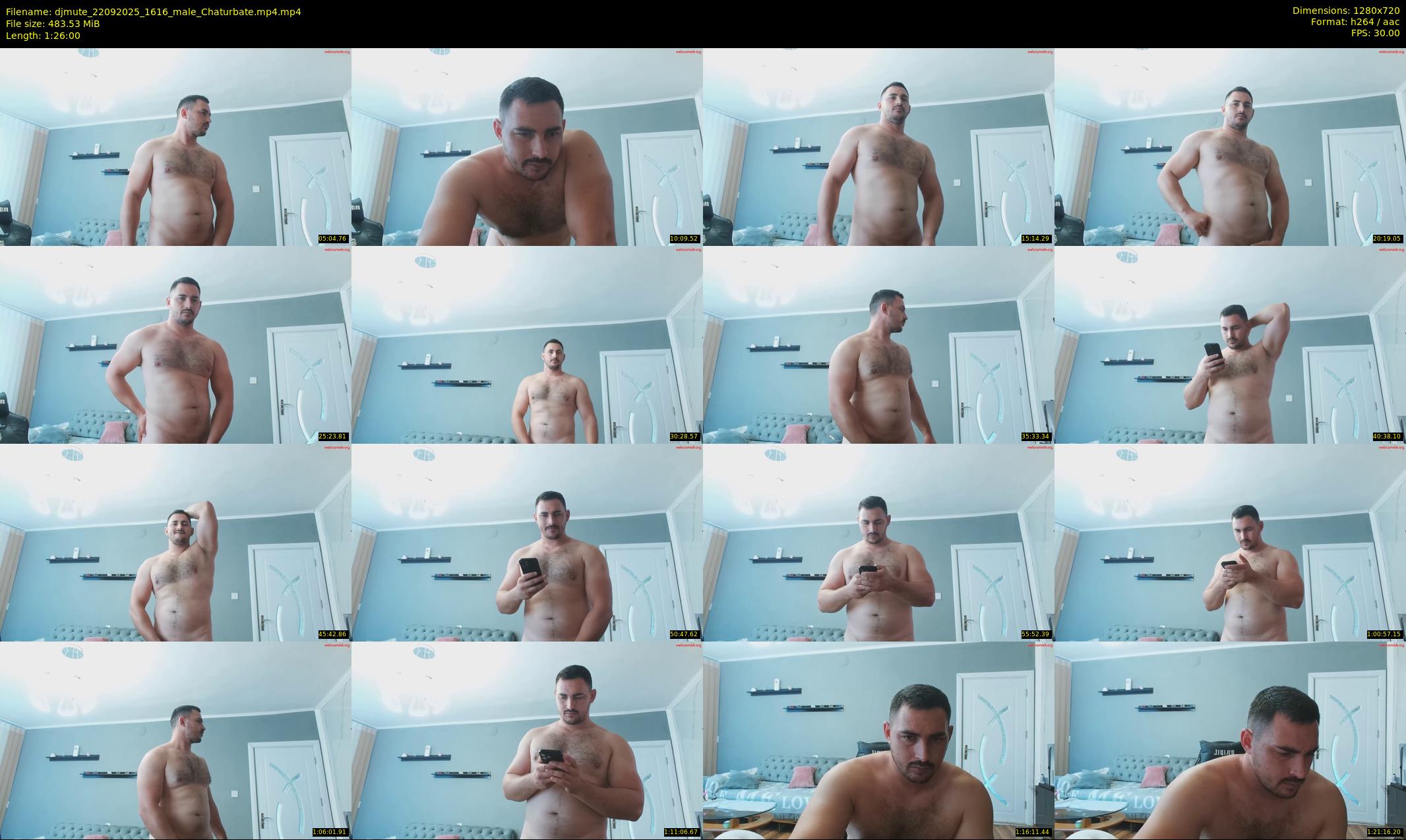 djmute — 86 minute Chaturbate male cam show recording, 720p, Sep 22, 2025