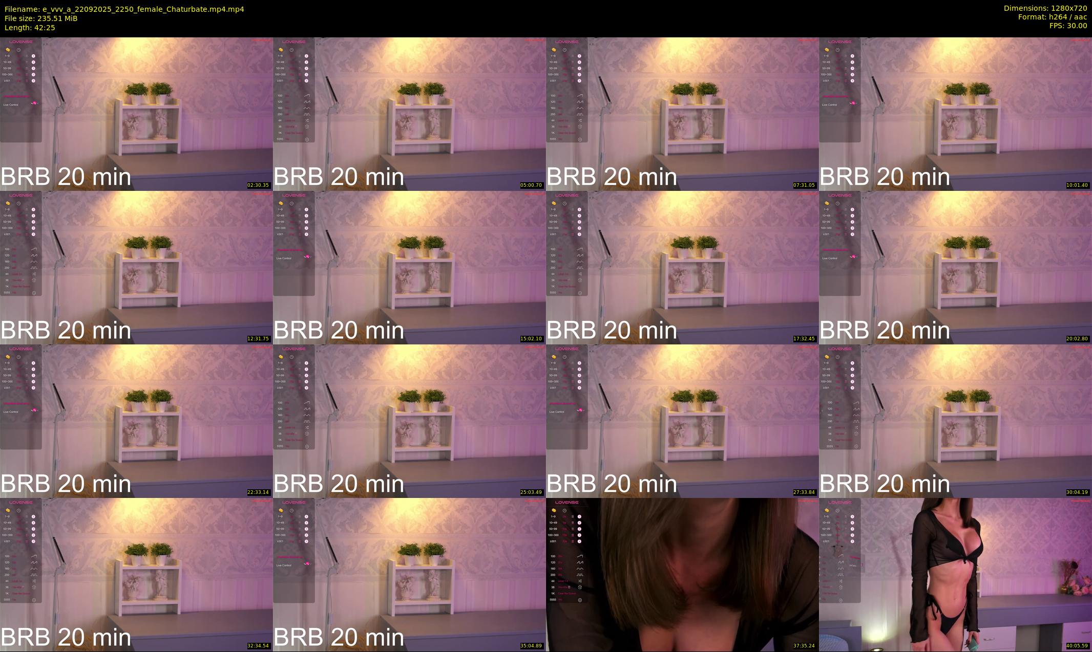e_vvv_a — 43 minute Chaturbate female cam show recording, 720p, Sep 22, 2025