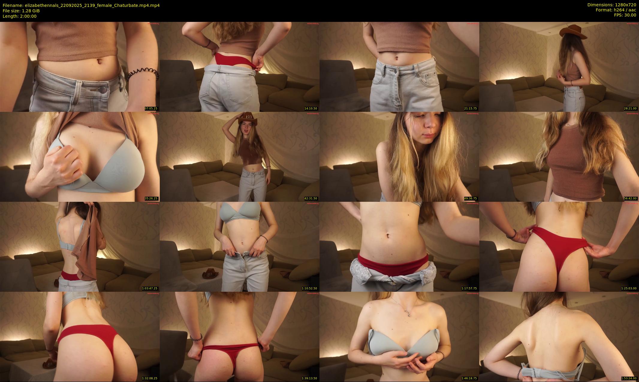 elizabethennals — 120 minute Chaturbate female cam show recording, 720p, Sep 22, 2025