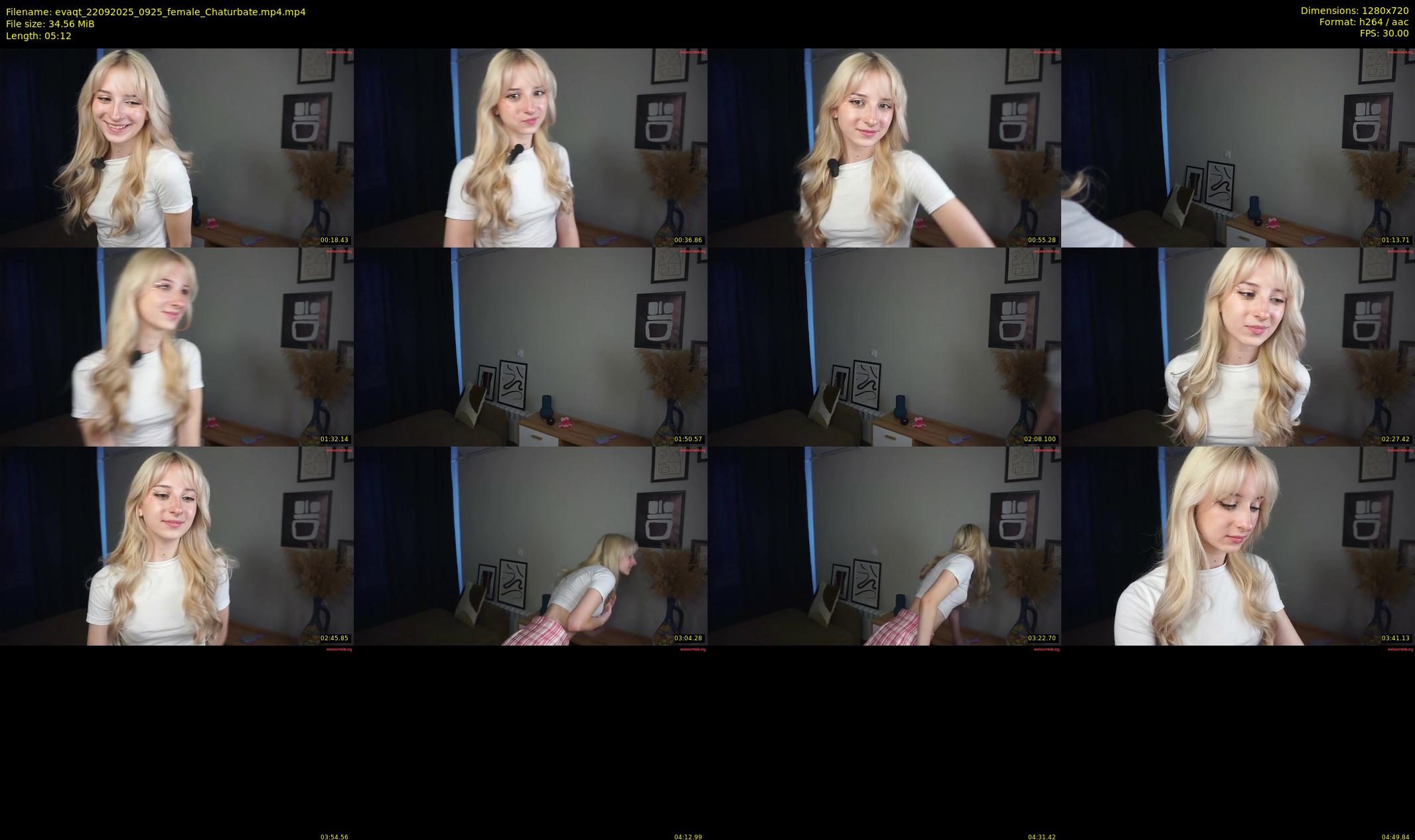 evaqt — 6 minute Chaturbate female cam show recording, 720p, Sep 22, 2025