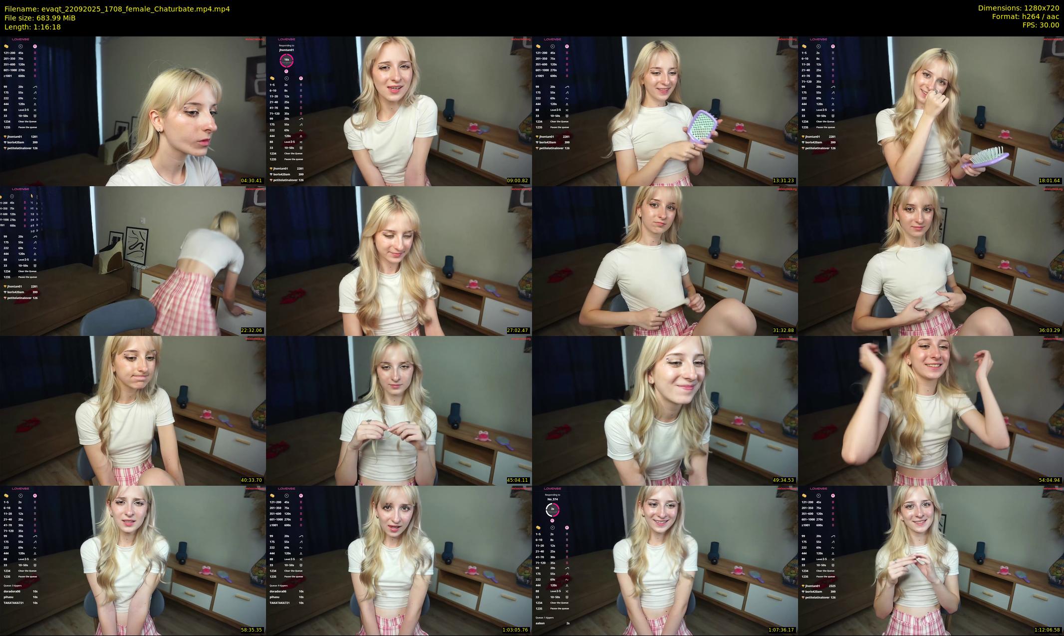 evaqt — 77 minute Chaturbate female cam show recording, 720p, Sep 22, 2025