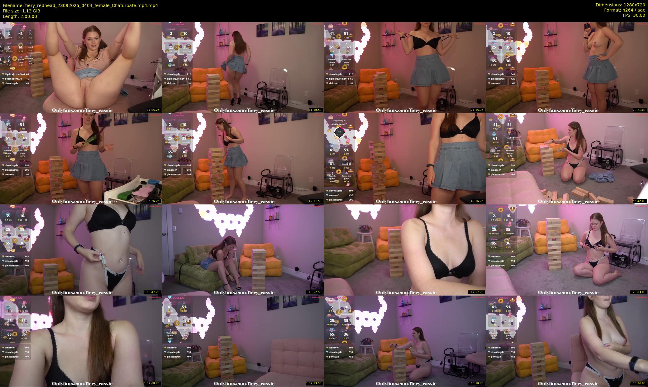 fiery_redhead — 120 minute Chaturbate female cam show recording, 720p, Sep 23, 2025