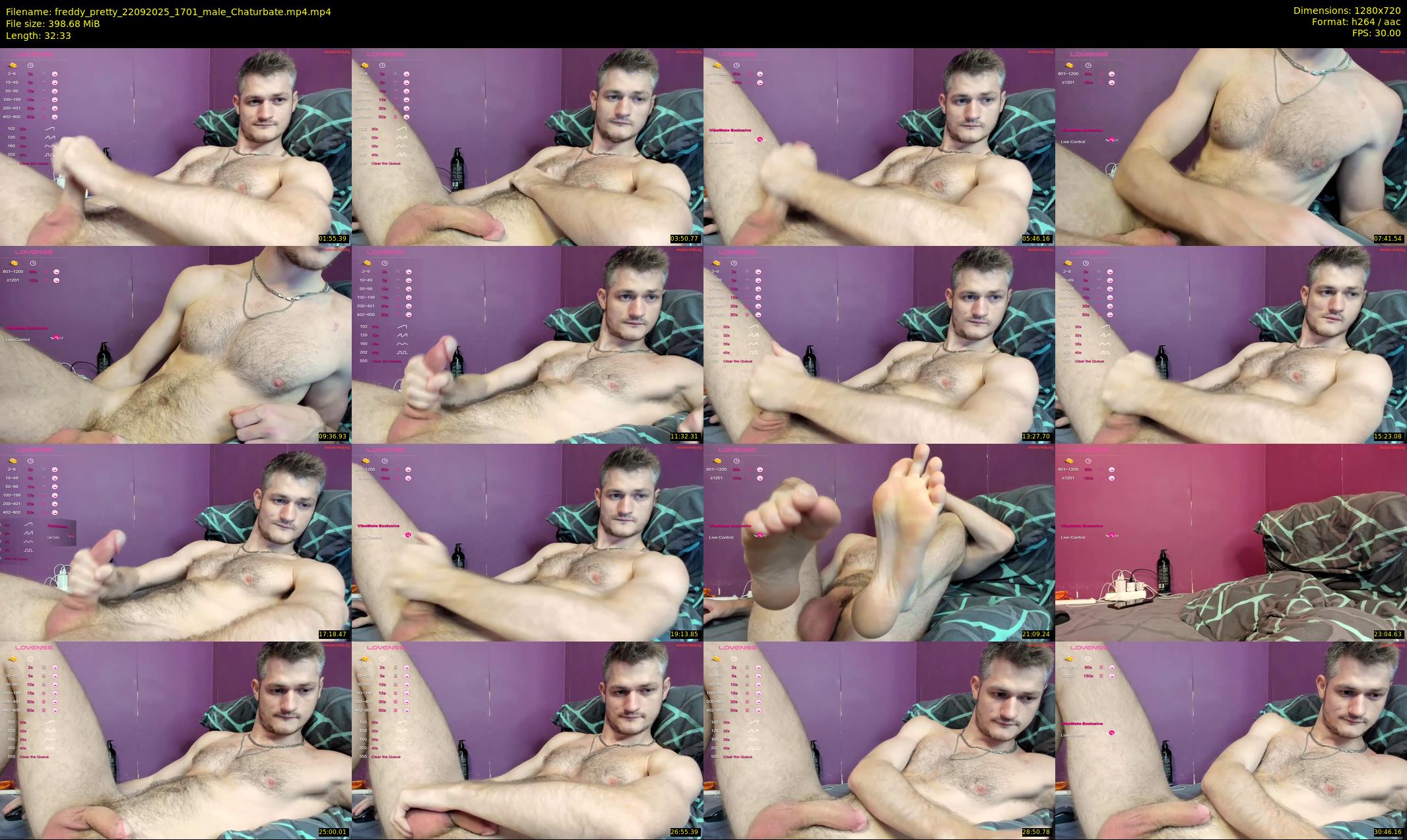 freddy_pretty — 33 minute Chaturbate male cam show recording, 720p, Sep 22, 2025