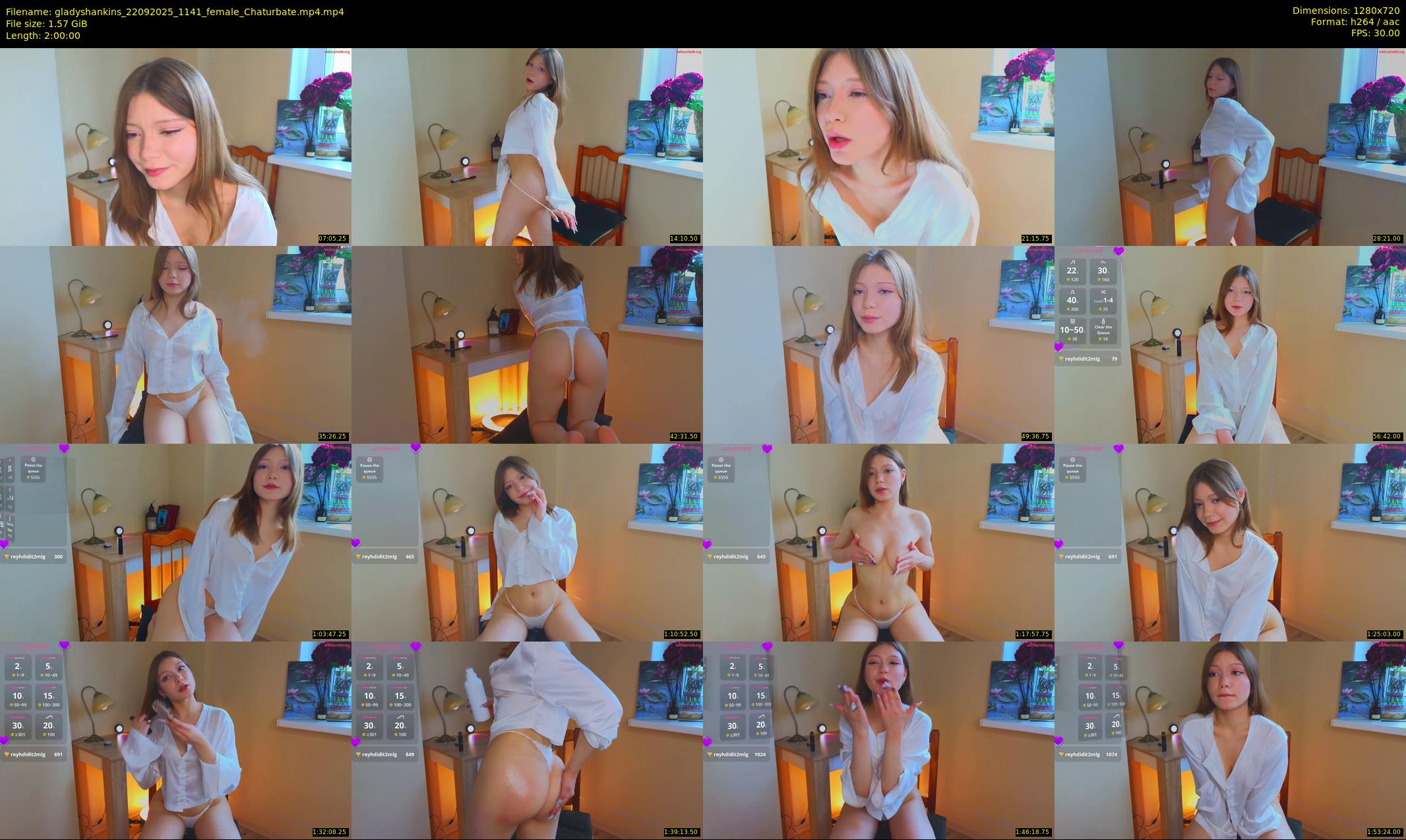 gladyshankins — 120 minute Chaturbate female cam show recording, 720p, Sep 22, 2025