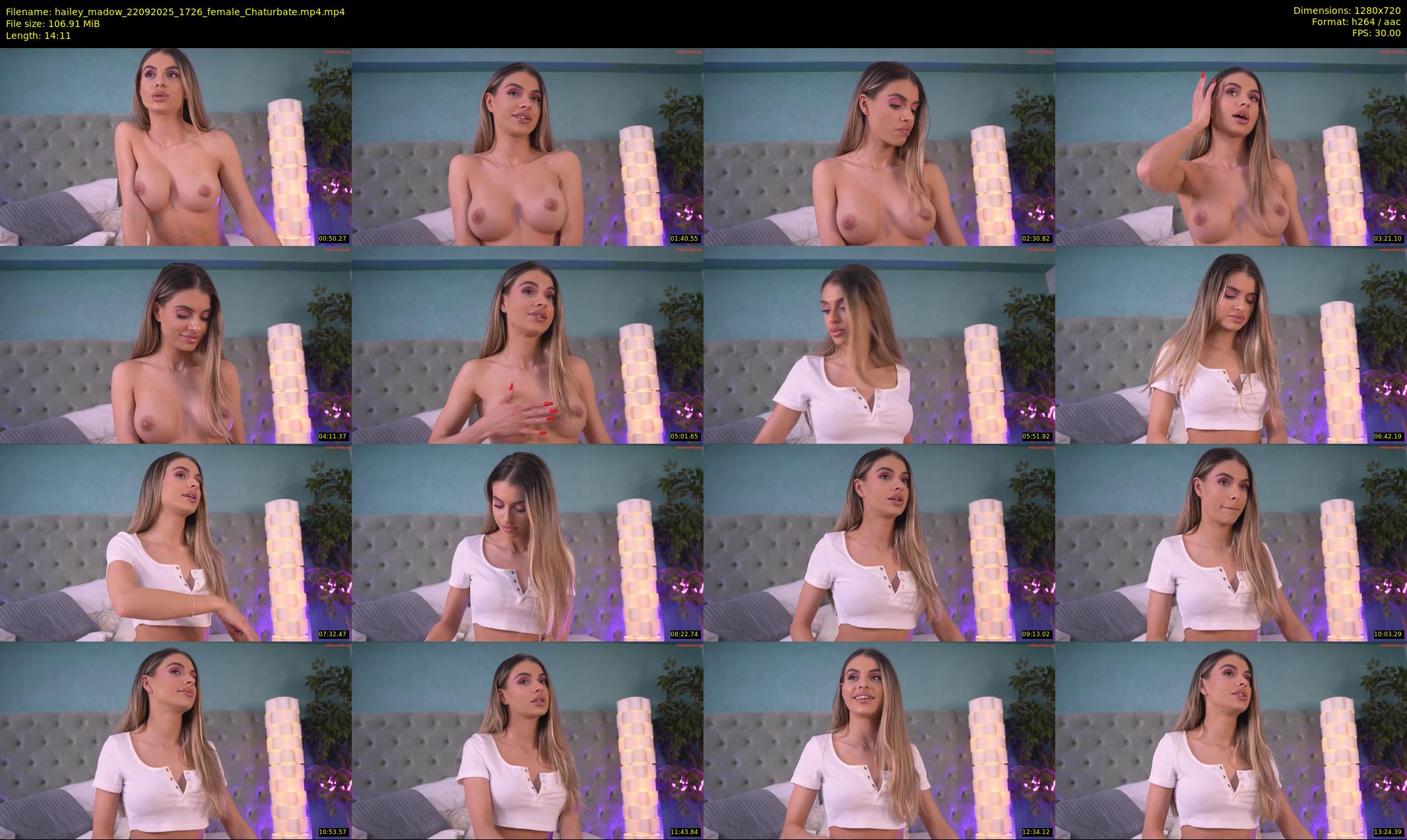 hailey_madow — 15 minute Chaturbate female cam show recording, 720p, Sep 22, 2025